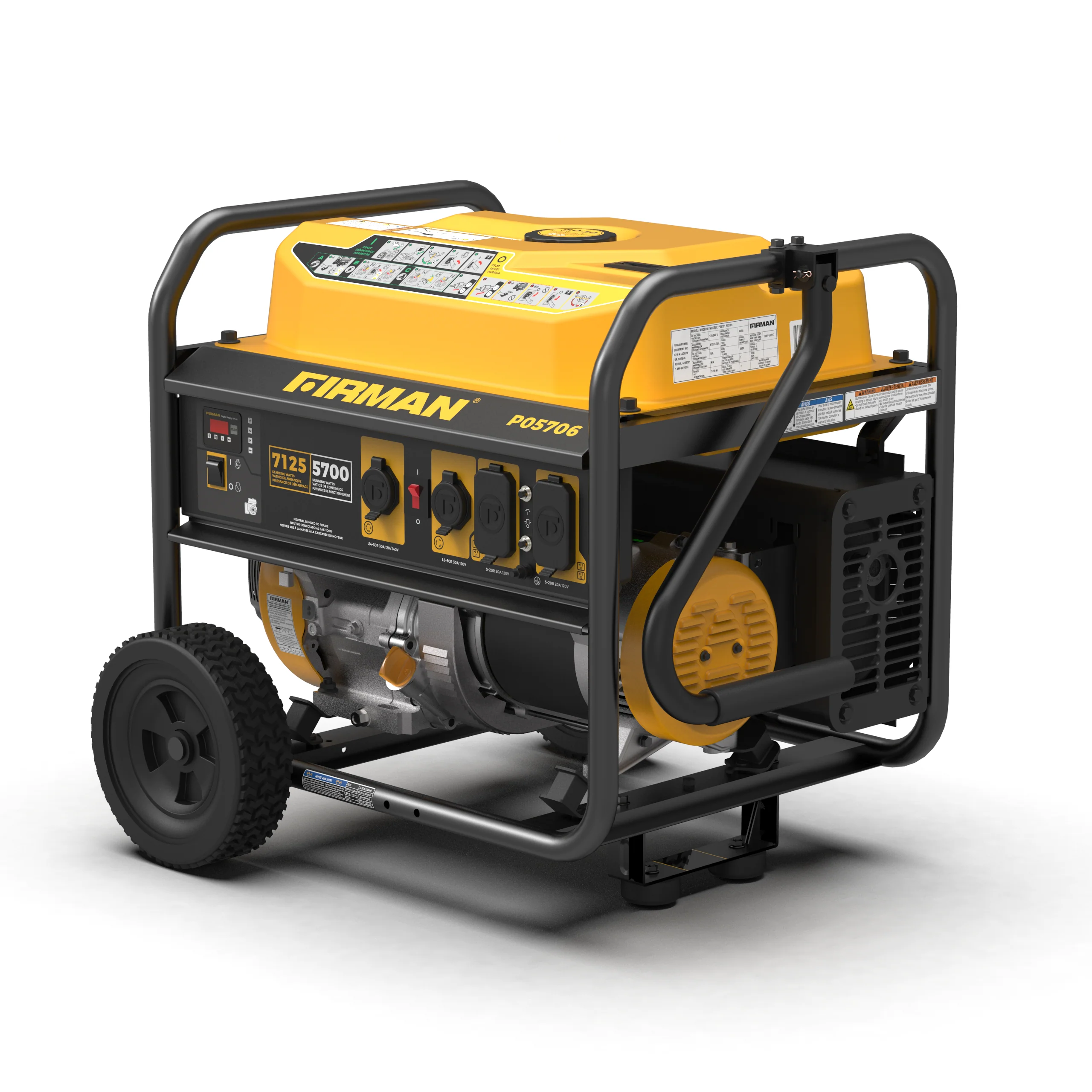 Gas Portable Generator 7125W Recoil Start 120/240V