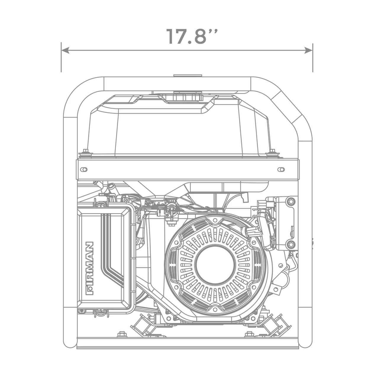 Gas Portable Generator 4550W Recoil Start 120V