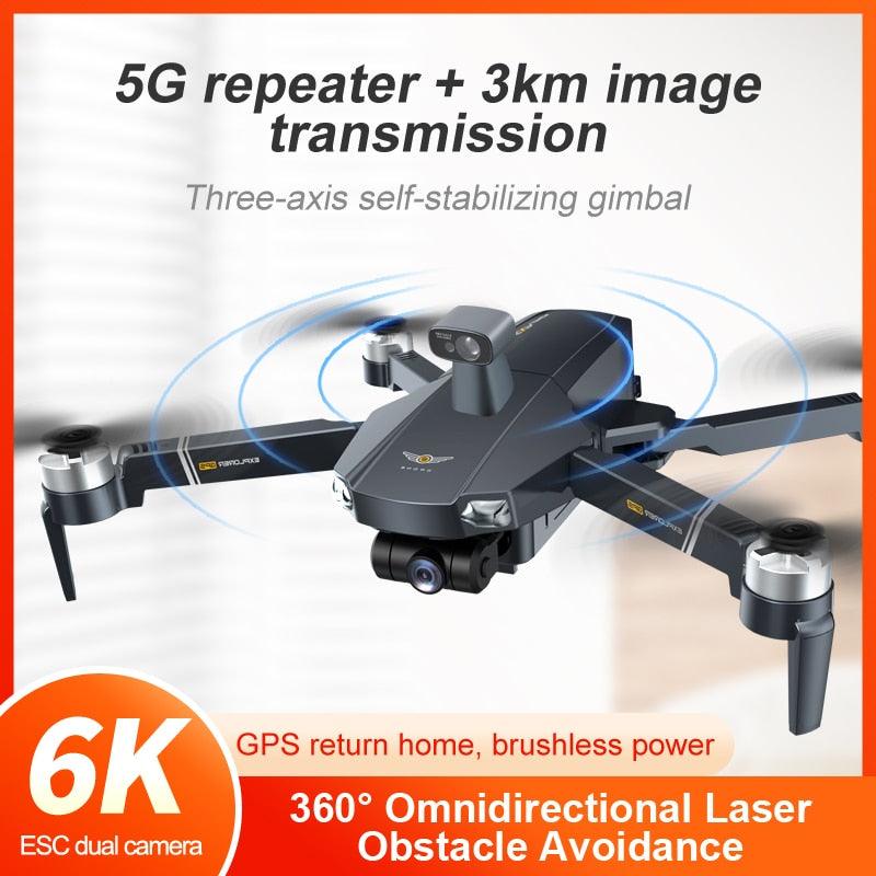 8819 Drone - 2023 NEW Drone Profesional Reperter GPS WIFI 3-Axis Gimbal  Camera Helicopter Brushless Motor FPV 6K HD RC Quadcopter Aircraft Professional Camera Drone
