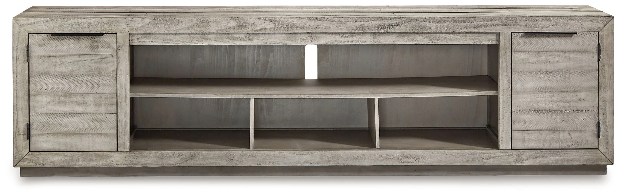 Naydell - XL TV Stand w/Fireplace Option - Gray