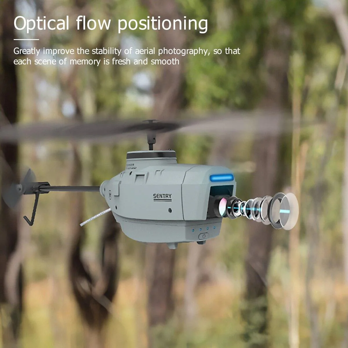 C127 2.4G RC Helicopter - Professional 720P Camera 6 Axis Gyro WIFI Sentry Spy RC Drone Wide Angle Single Paddle Without Ailerons