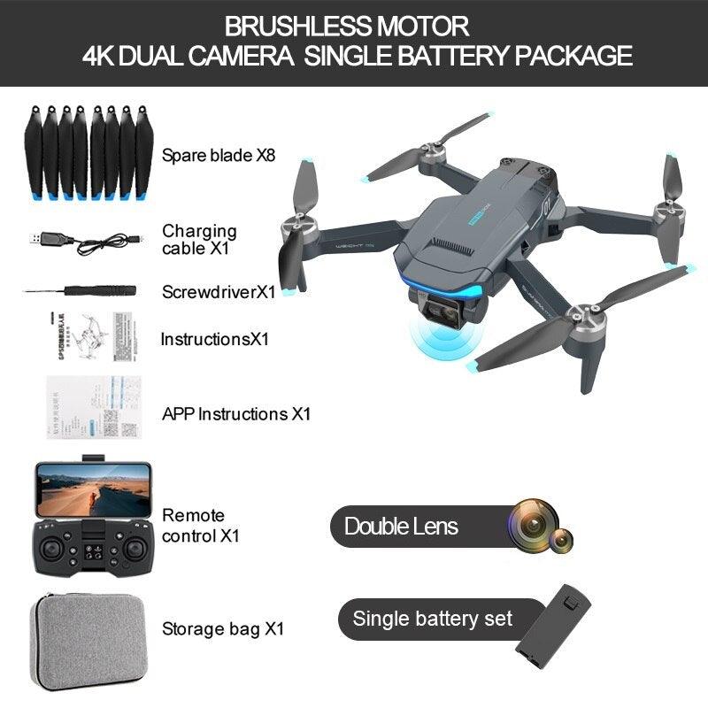 F194 GPS Drone - 1KM 5G 4K HD Dual Camera Fixed Height Brushless WIFI FPV Foldable Quadcopter Professional Camera Drone