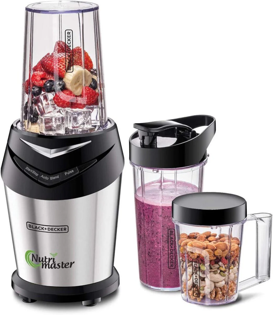 Black & Decker 220 volt NE600 -B5  600 Watts NutriMaster Blender / Smoothie maker 3 Jars with Lids 220v 240 volts 50 hz