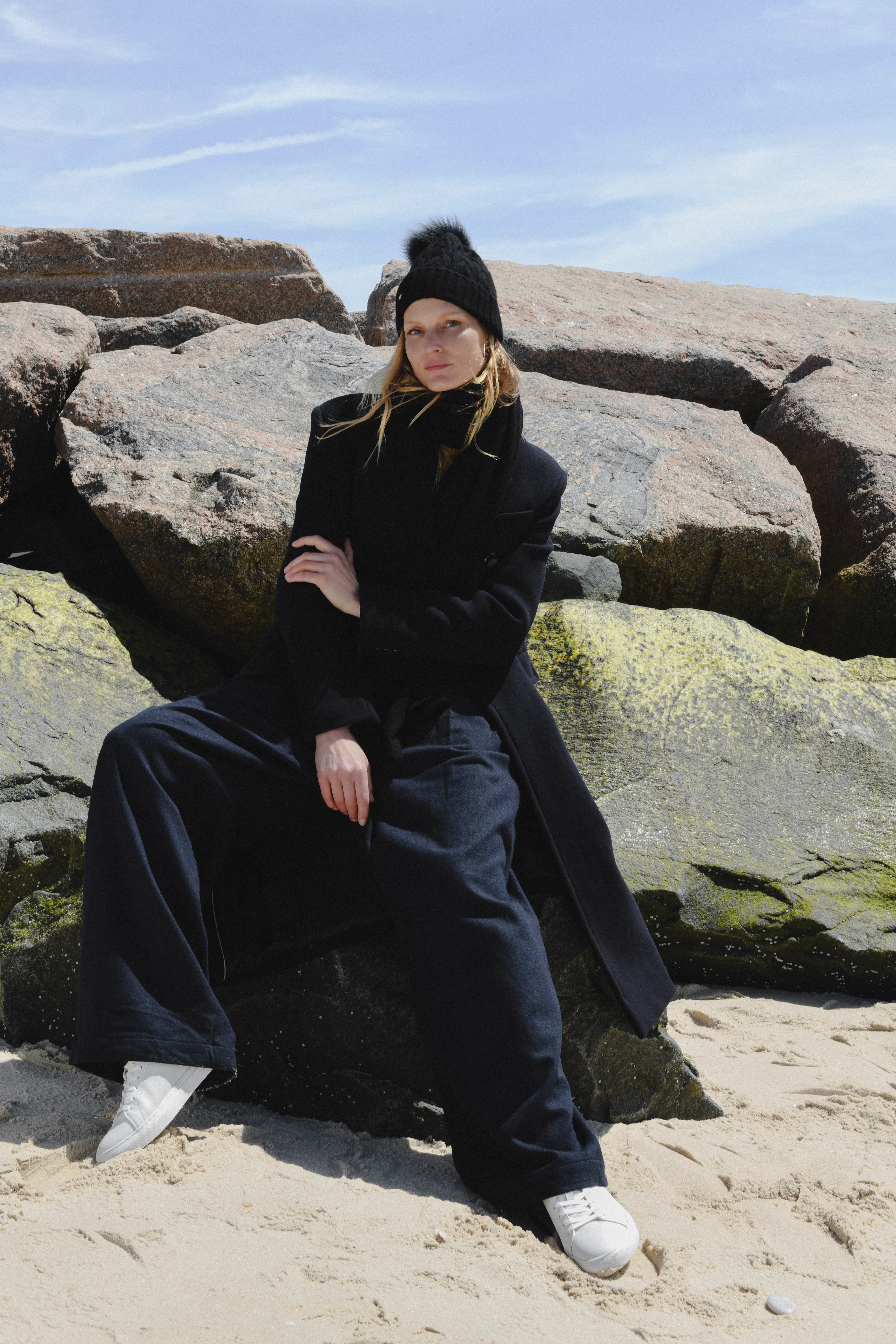 The Braid Beanie -  Black