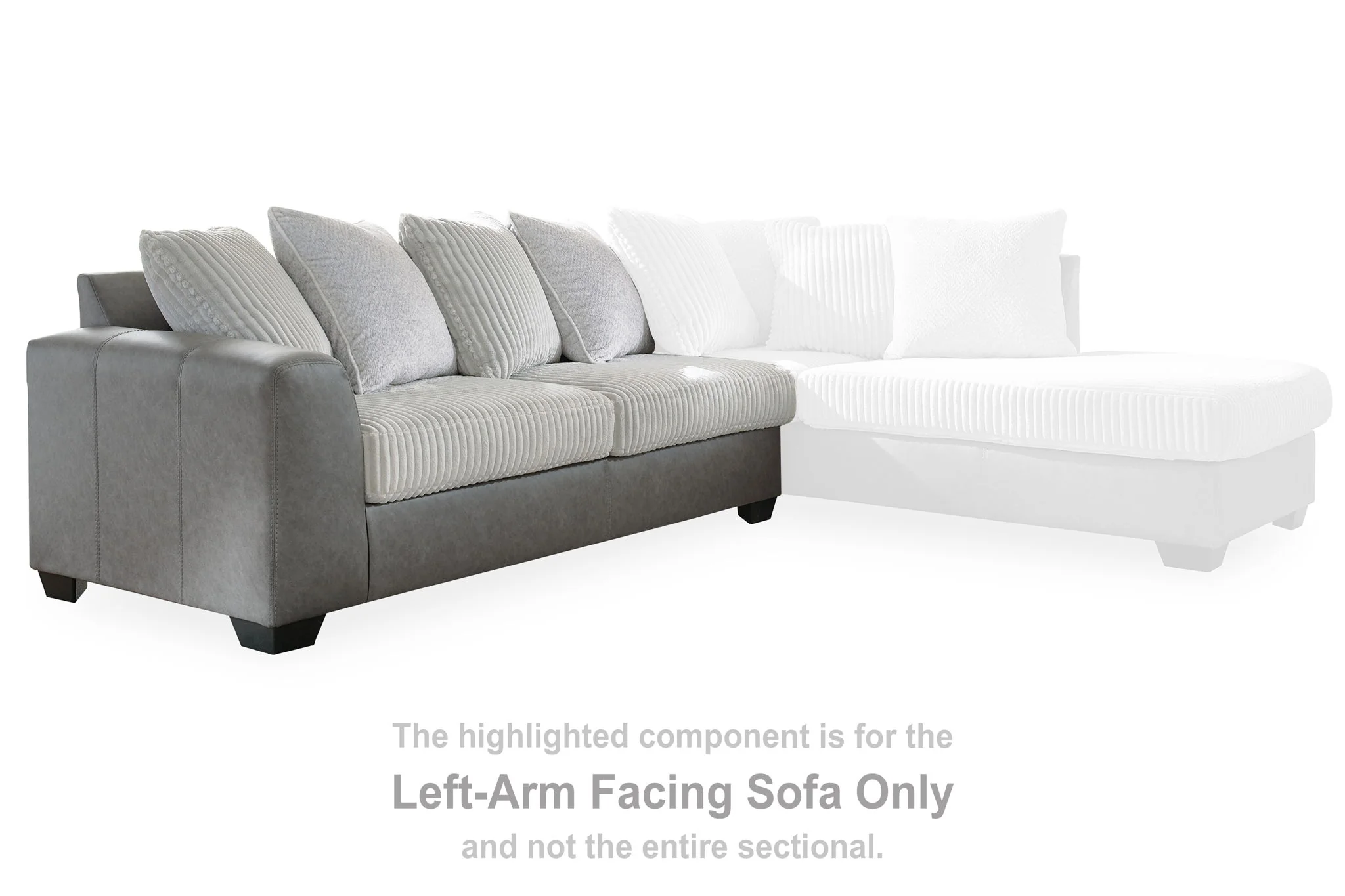 Clairette Court - Laf Sofa - Alloy