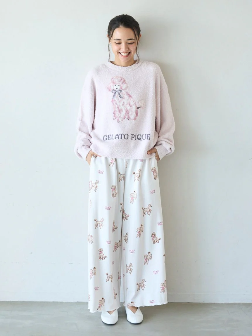 Ribbon Poodle Jacquard Pullover