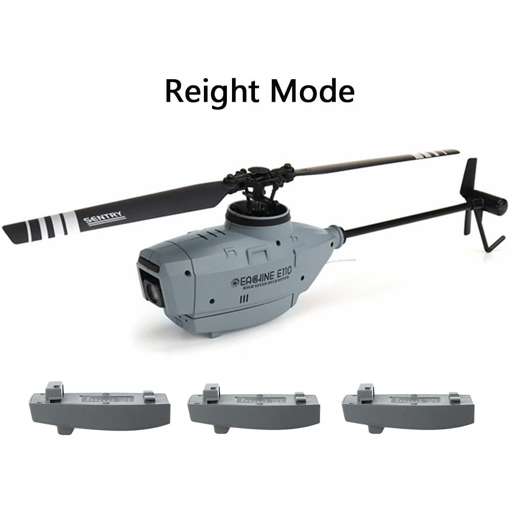 Eachine E110 RC Helicopter C127 Helicopter - 2.4G 720P HD Camera  6-Axis Gyro Optical Flow Localization Flybarless Scale RC Drone Helicopter RTF