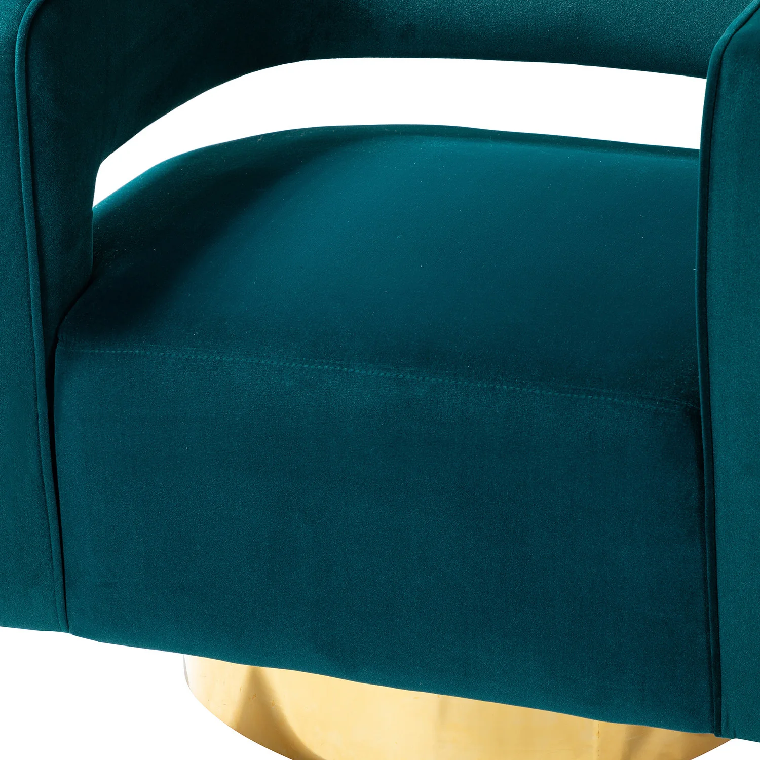 Blanca Swivel Barrel Chair in Teal