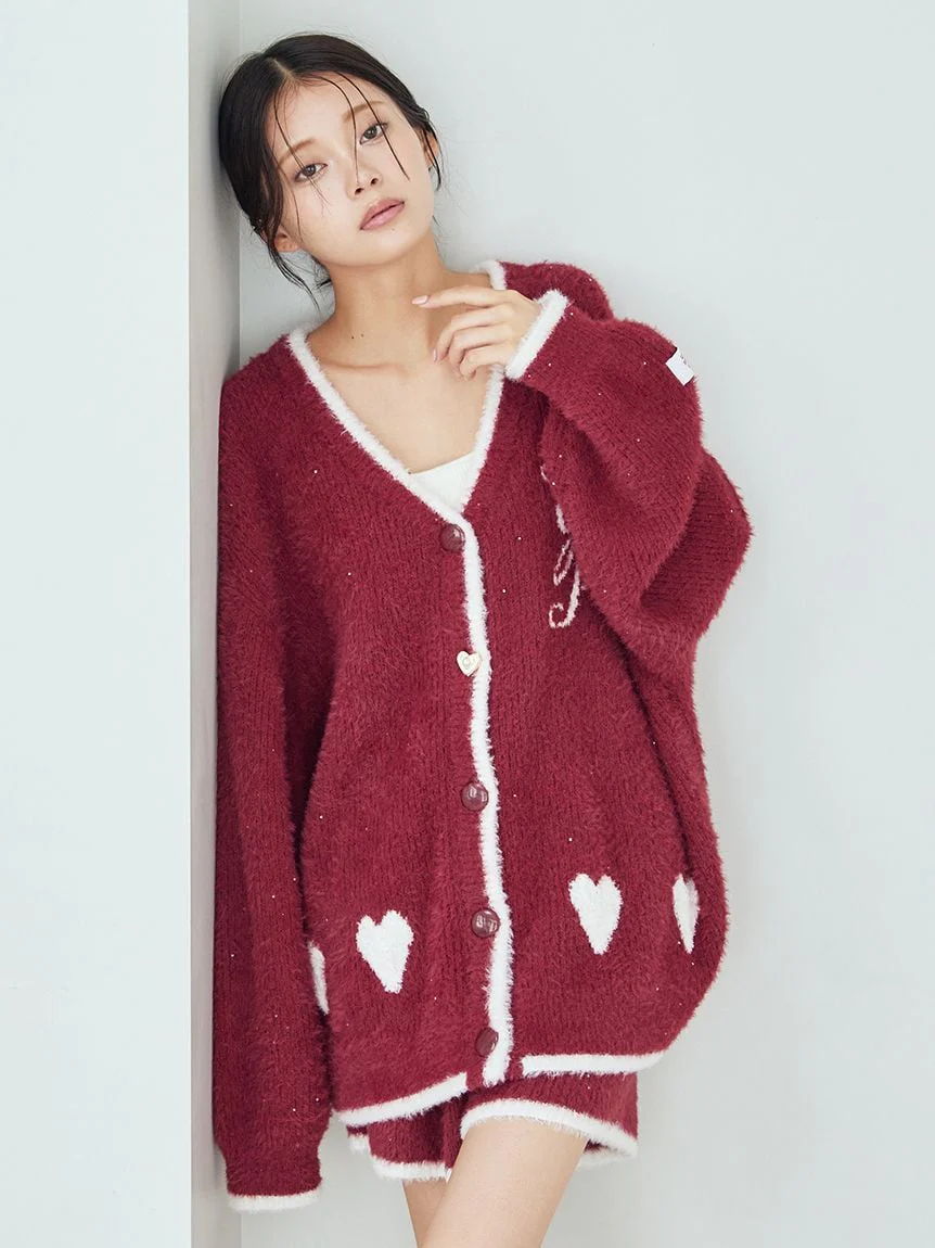 Glittering Feather Cardigan