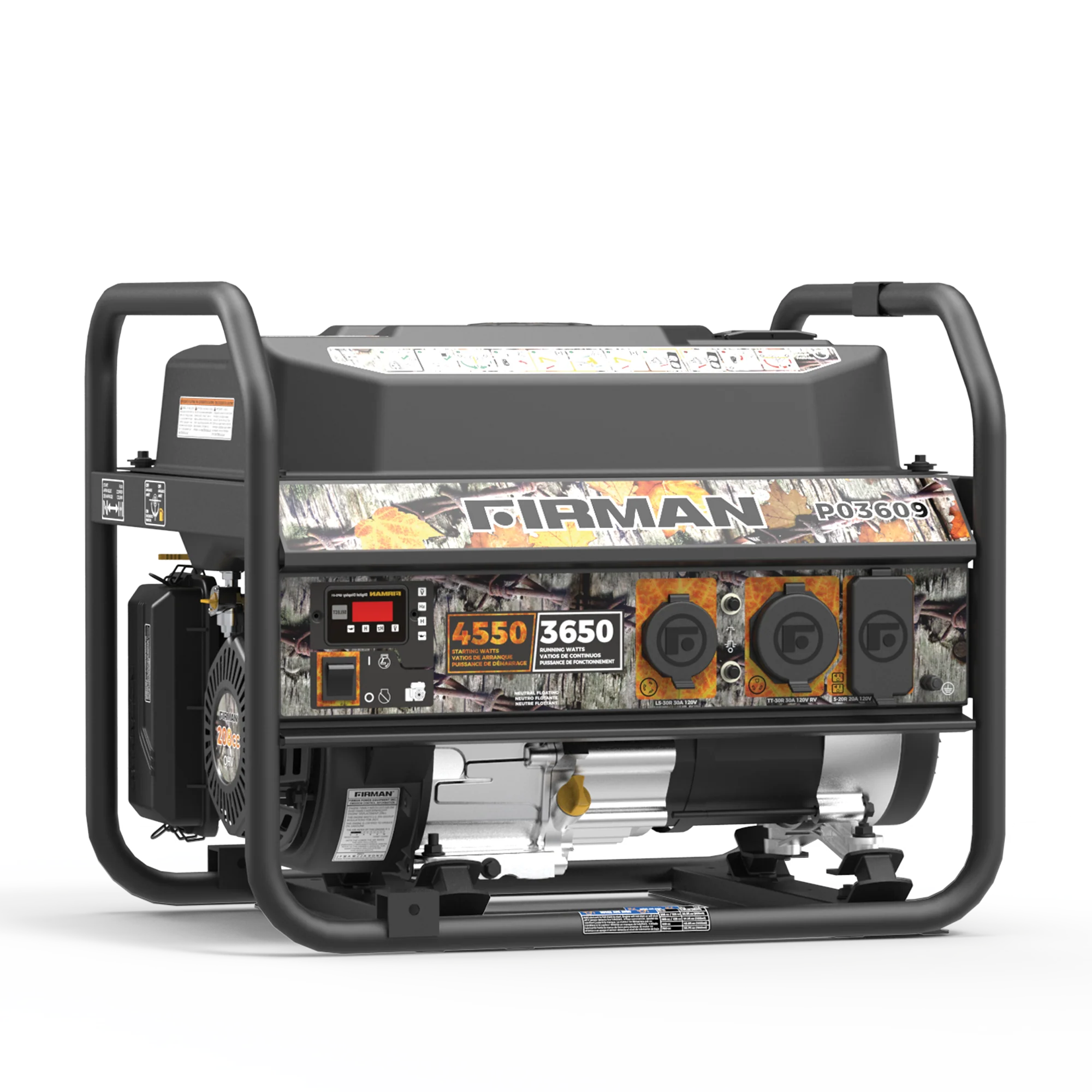 Gas Portable Generator 4550W Recoil Start 120V