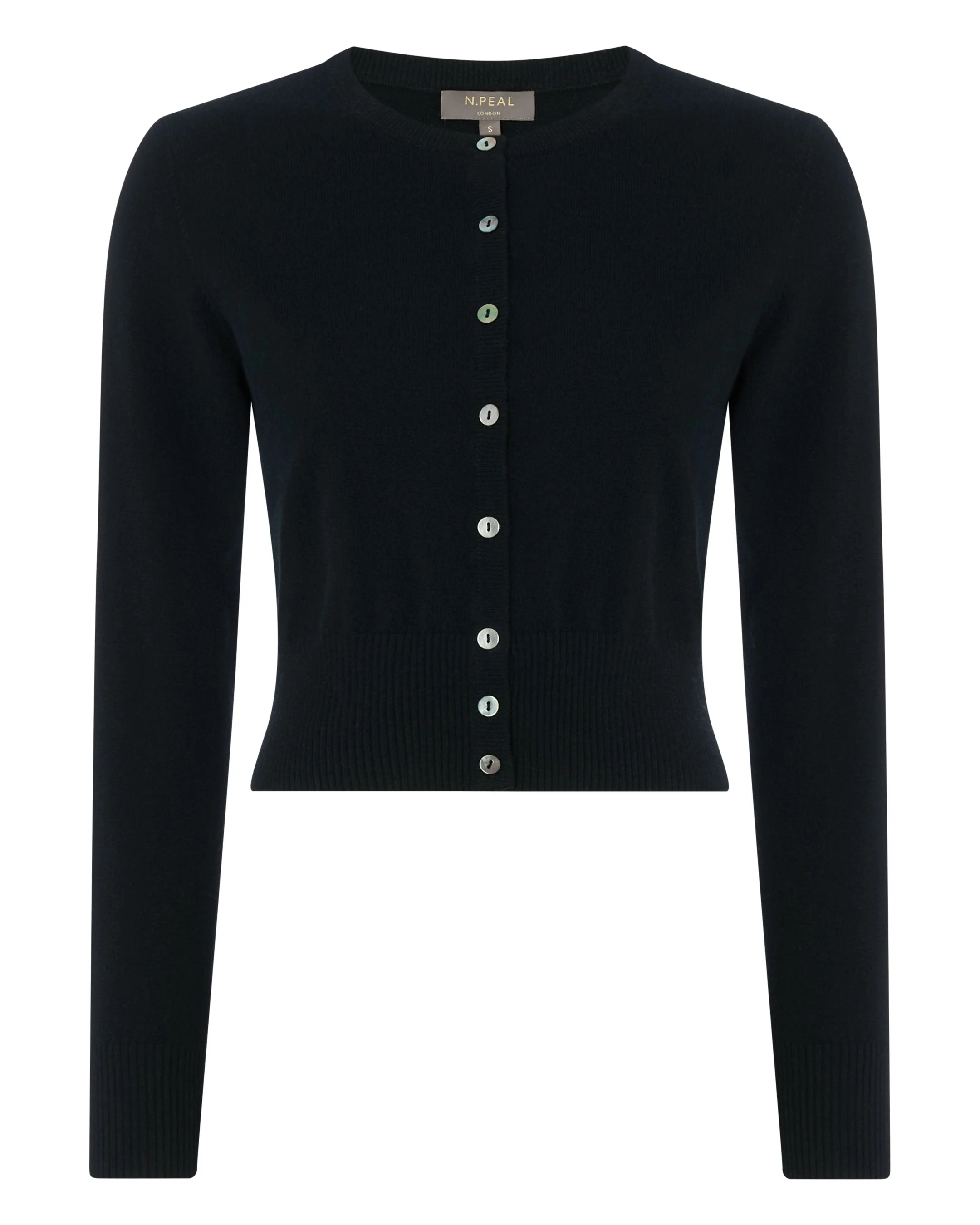 Women's Ivy Cropped Cashmere Cardigan Black