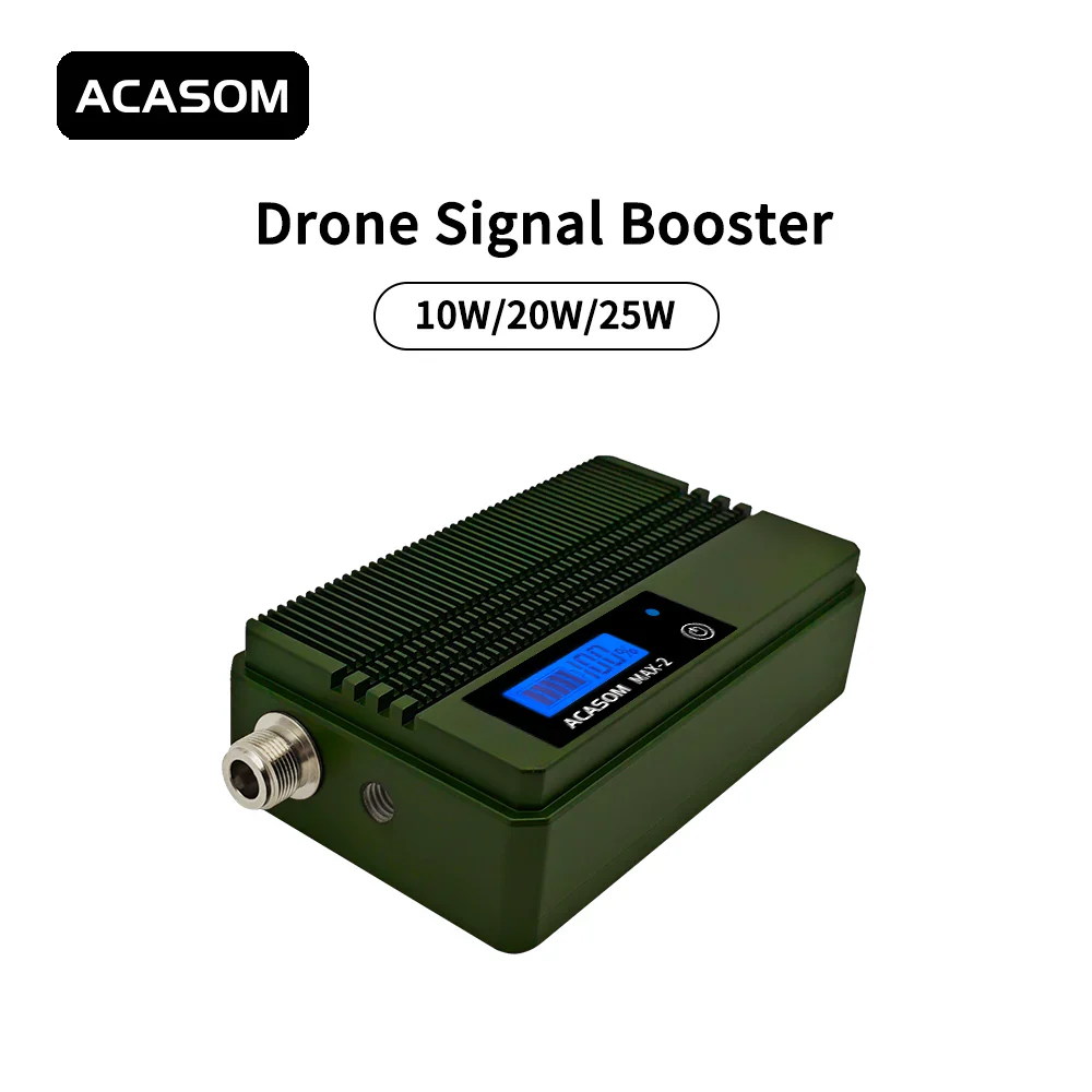 ACASOM MAX-2 5.8GHz Drone Signal Booster - 10W 20W 25W Signal Amplifier FPV Image Transmission Range Extender