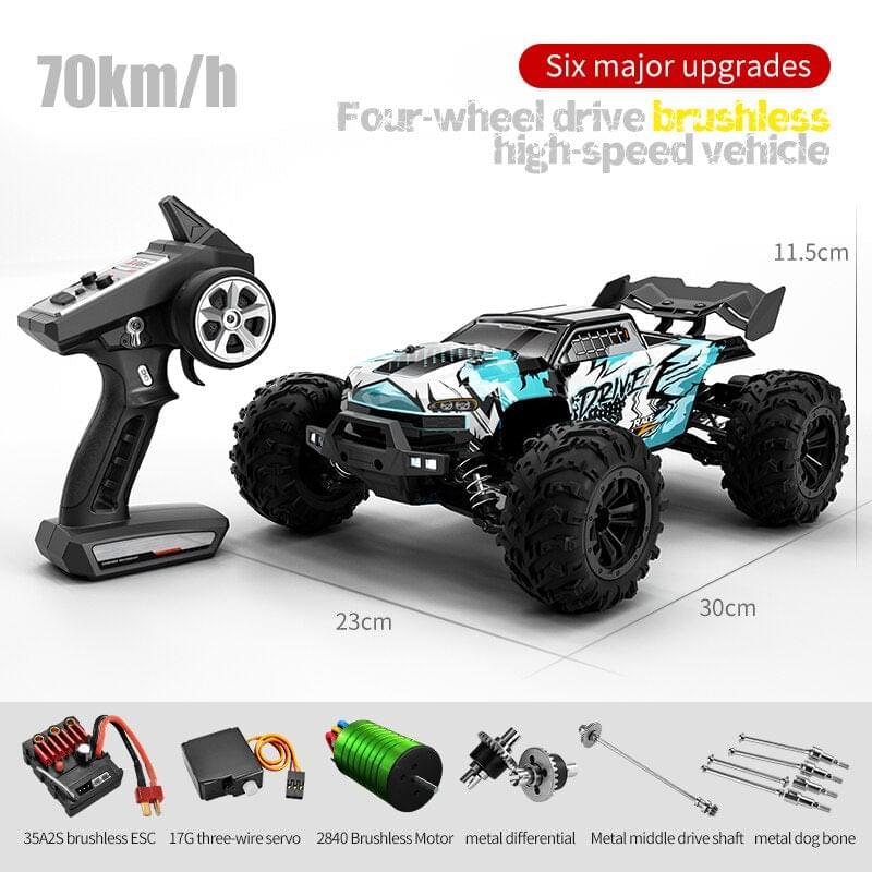 1/16 4WD 70KM/h High Speed 2.4G RC Car Brushless Motor Remote Control Racing Climbing Cars Drift Off Road Vehicle Toy for Adults