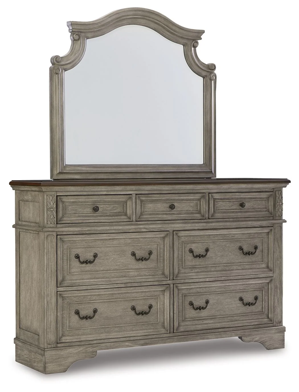 Lodenbay - Dresser, Mirror - Antique Gray