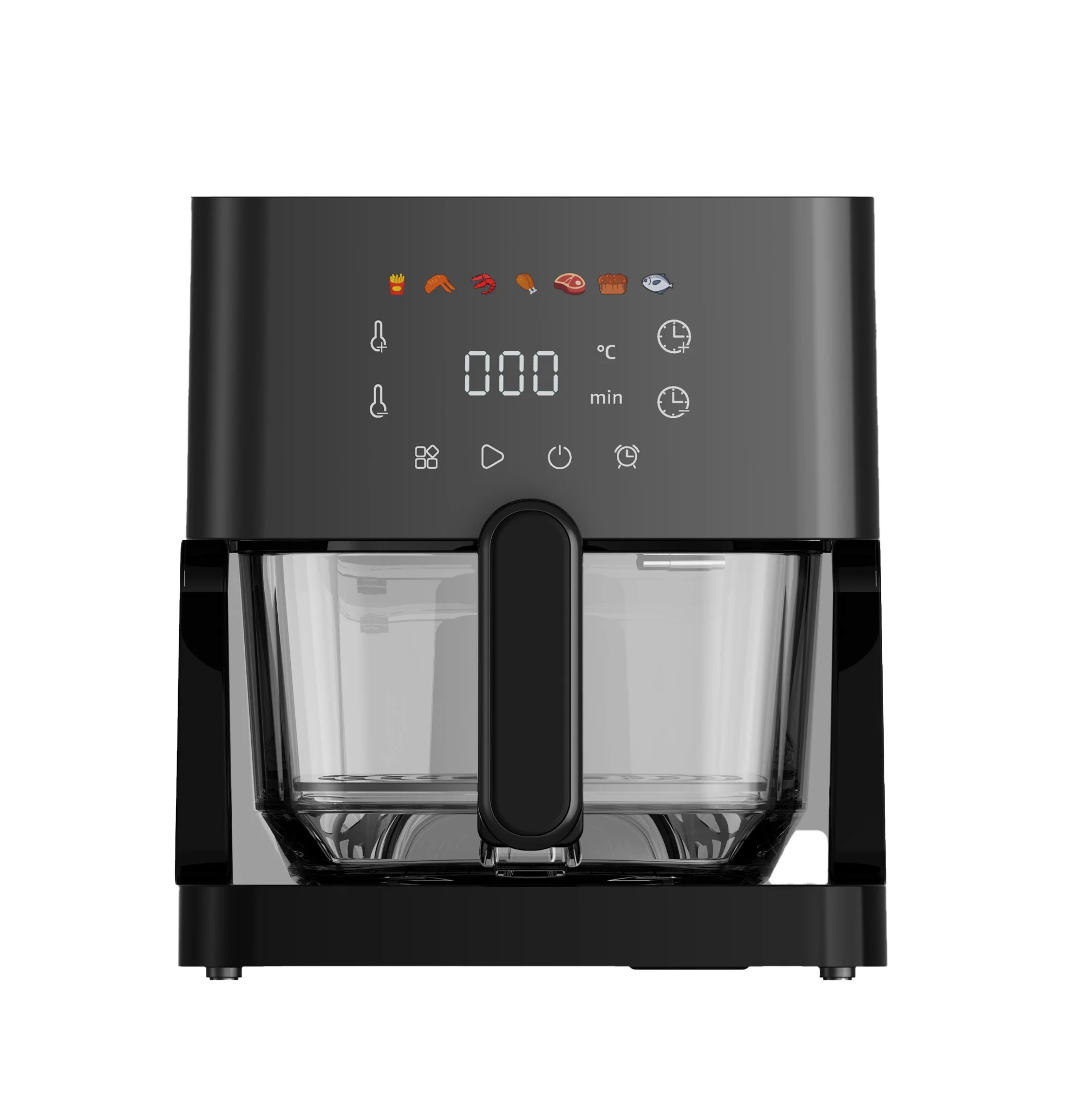 5L High-end Touch Control Panel Glass Digital Air Fryer