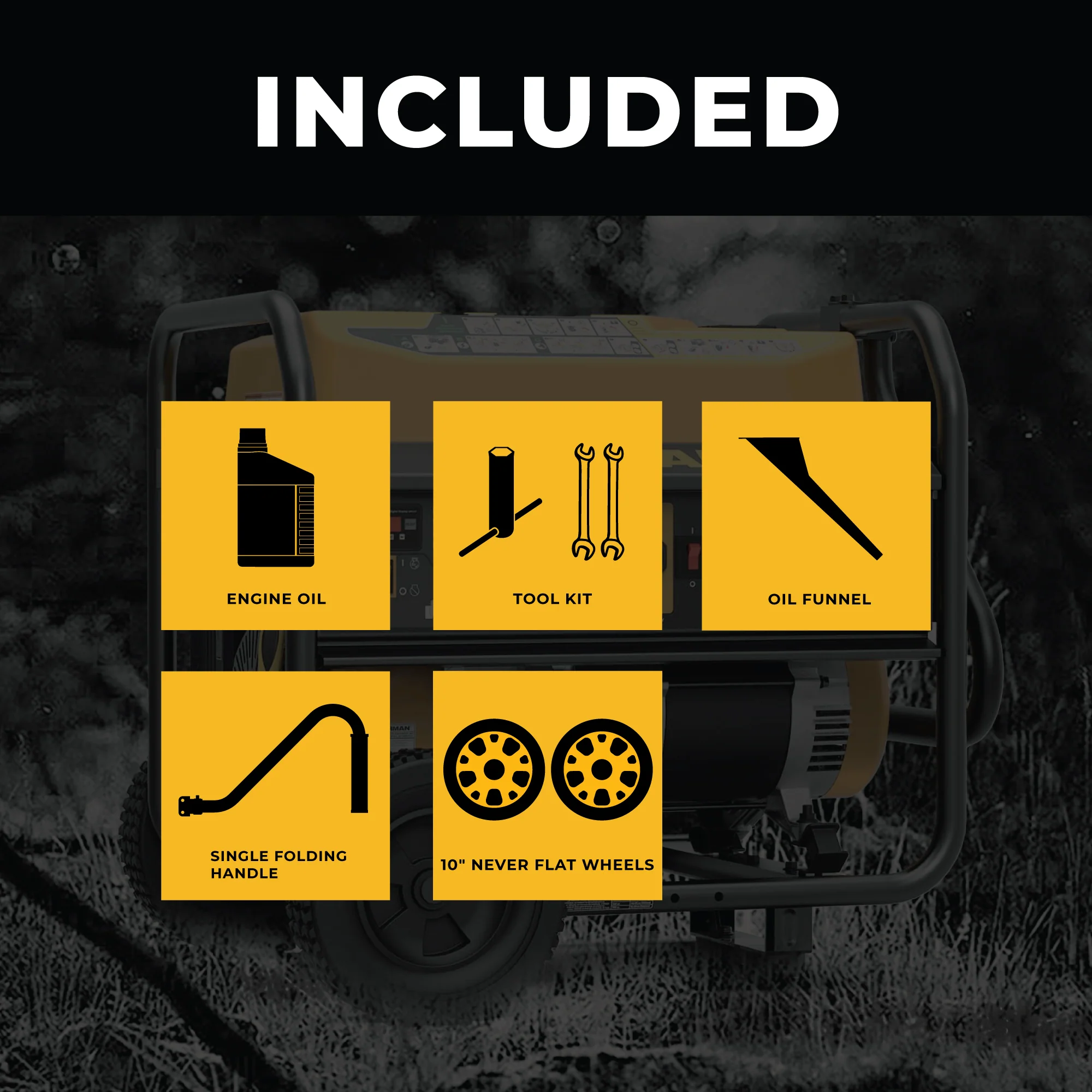 Gas Portable Generator 7125W Recoil Start 120/240V