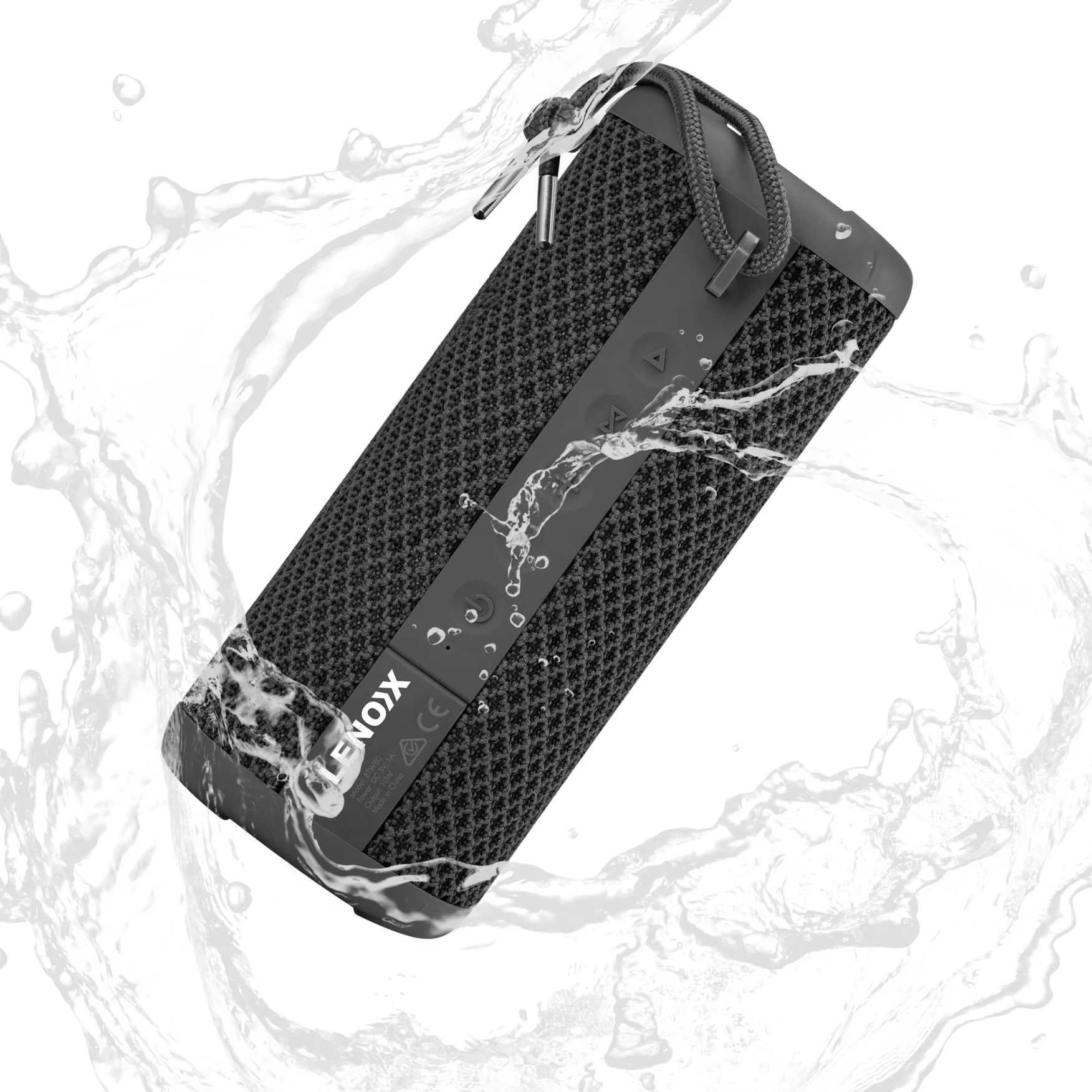 IPX7 Waterproof & Portable Speaker (Black) 10W, 360 Audio