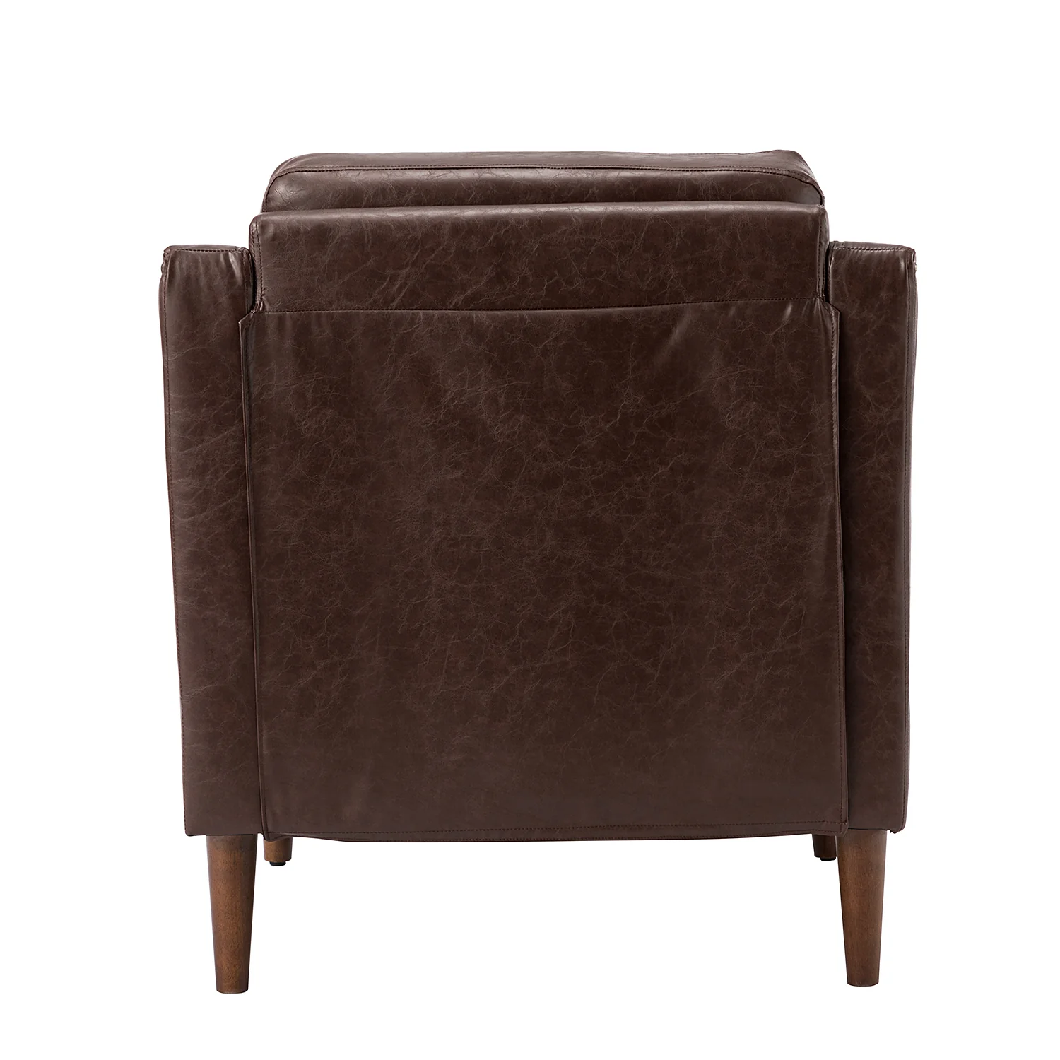 Bonita Vegan Leather Armchair in Brown