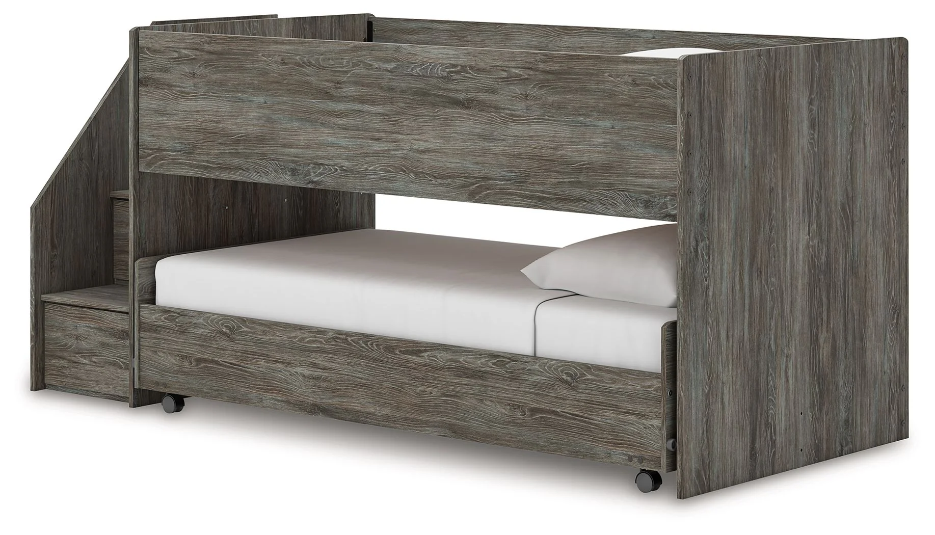 Frandern - Twin Over Twin Loft Bed - Gray