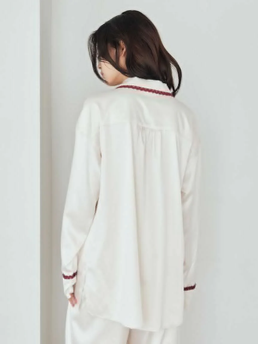 Satin Shirt With Lace