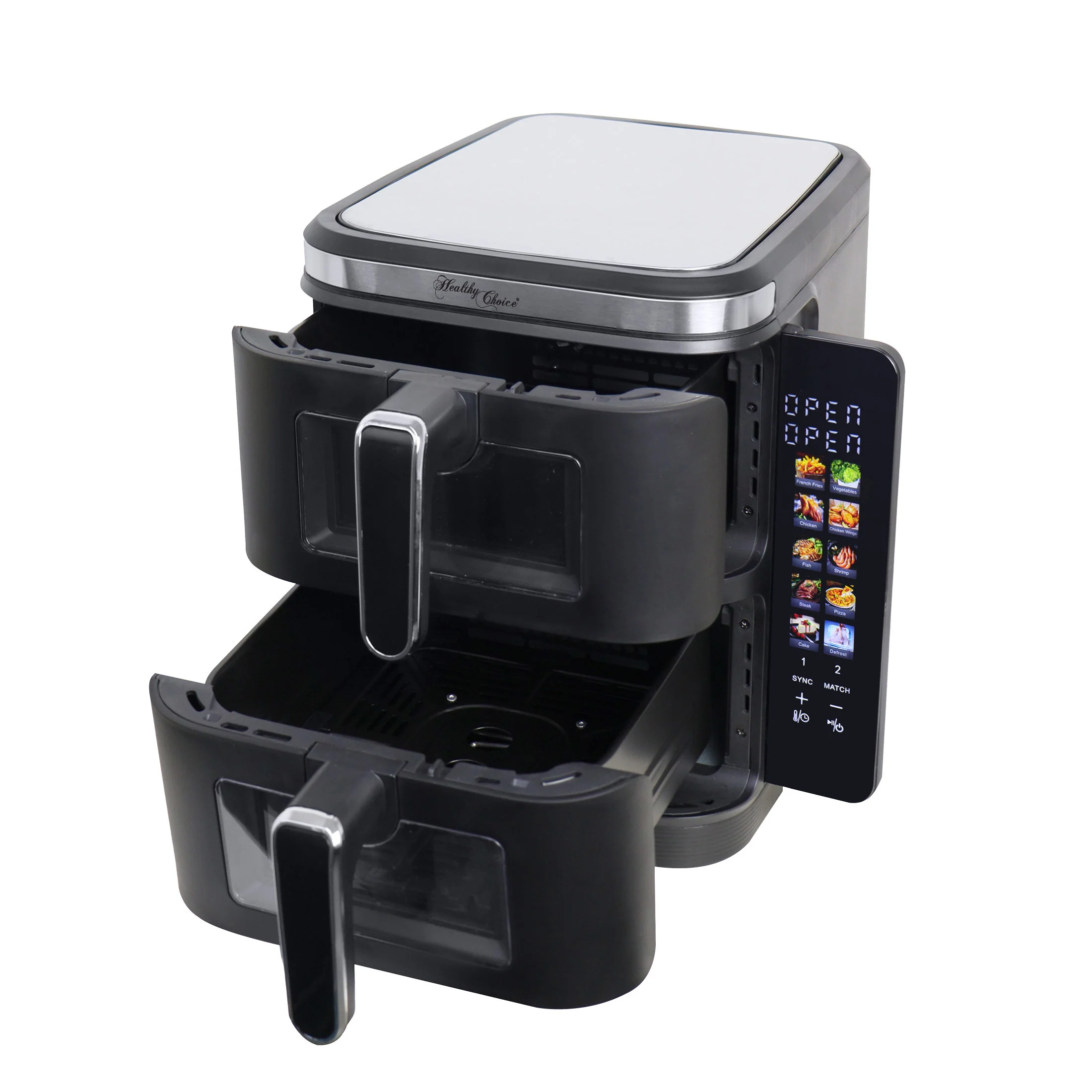 11L Dual Zone Vertical Air Fryer with Foldable Colour Screen