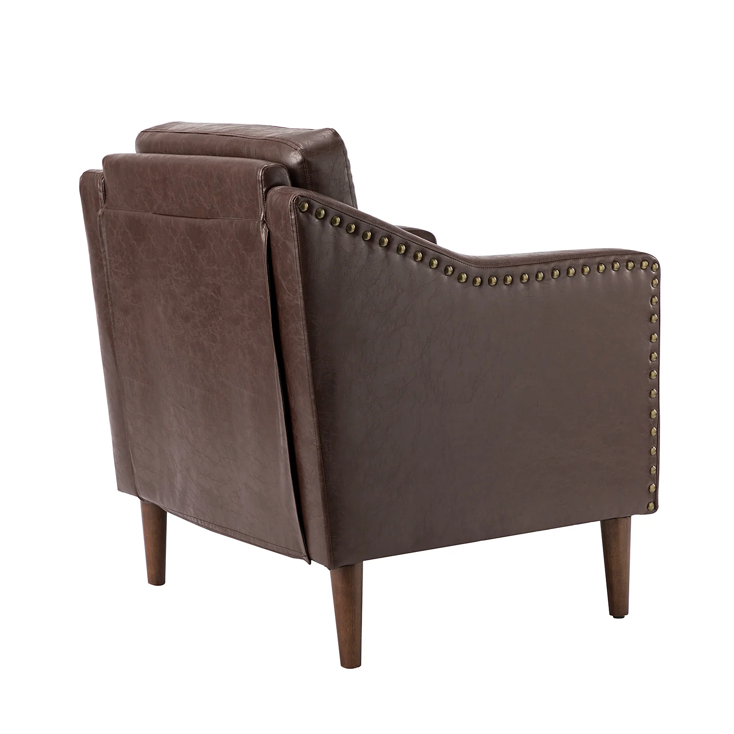 Bonita Vegan Leather Armchair in Brown