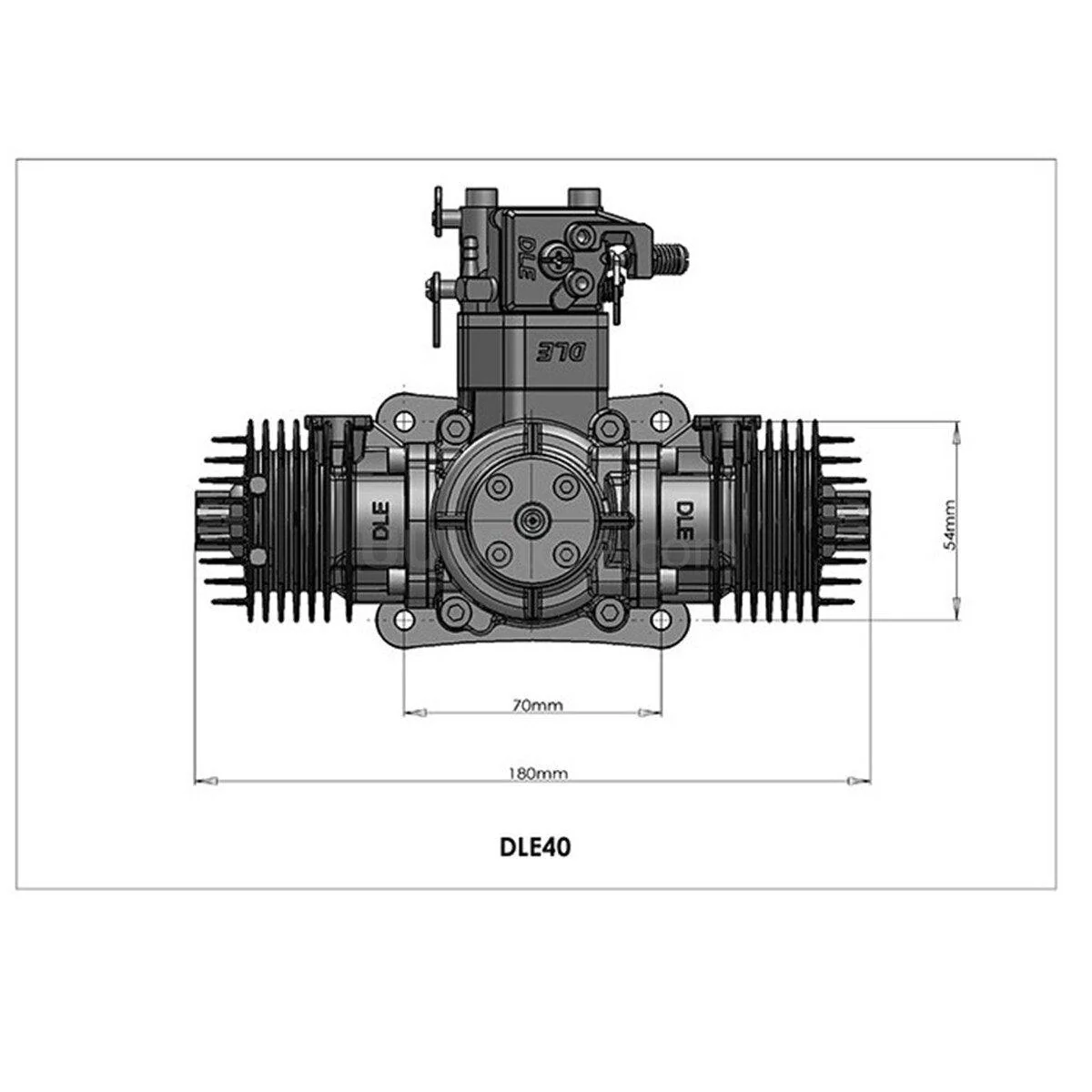 DLE Engine DLE-40cc DLE40 Twin Gasoline w/ Electronic Ignition DLE-40 For RC Plane