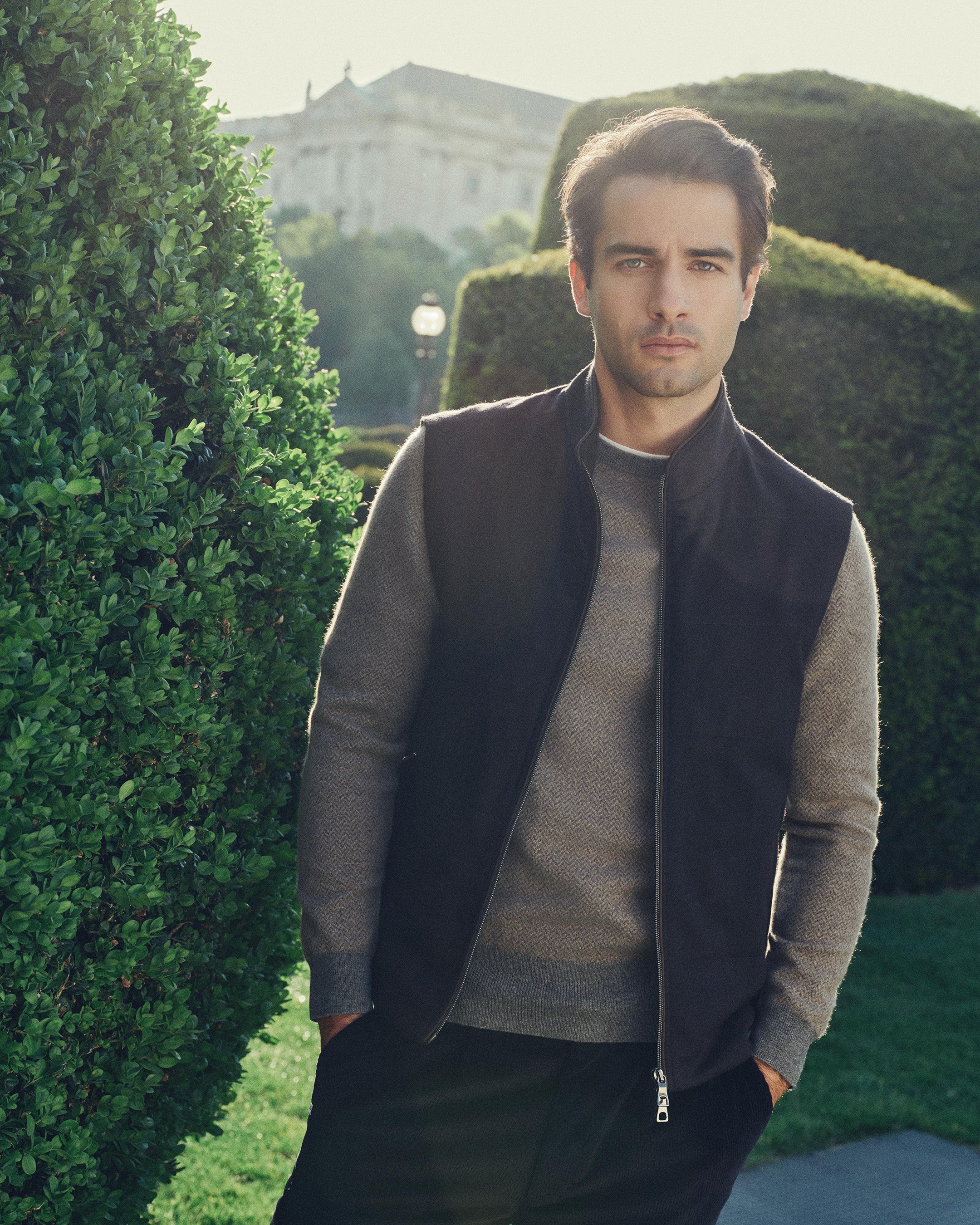 Men's Belgravia Cashmere Gilet Navy Blue