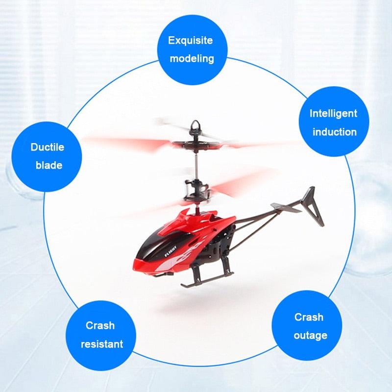 CY387 RC Helicopter - Two-Channel Suspension RC Helicopter Drop-resistant Induction Suspension Aircraft Charging Light Aircraft Kids Toy Gift for Kid