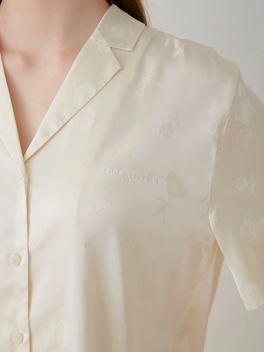 Flower Satin Pajama Sleep Shirt