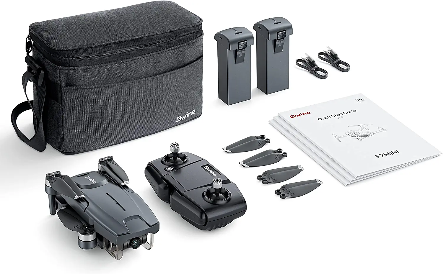 Bwine F7 MINI Drone - with 60Mins GPS 4K HD UHD Camera for Adults - 5GH FPV RC Quadcopter with Brushless Motor, Auto Return, Follow Me, Circle Fly, Waypoint Fly, Altitude Hold, Two Battery Long Flight, Customized Carrying Case Professional Camera Dro