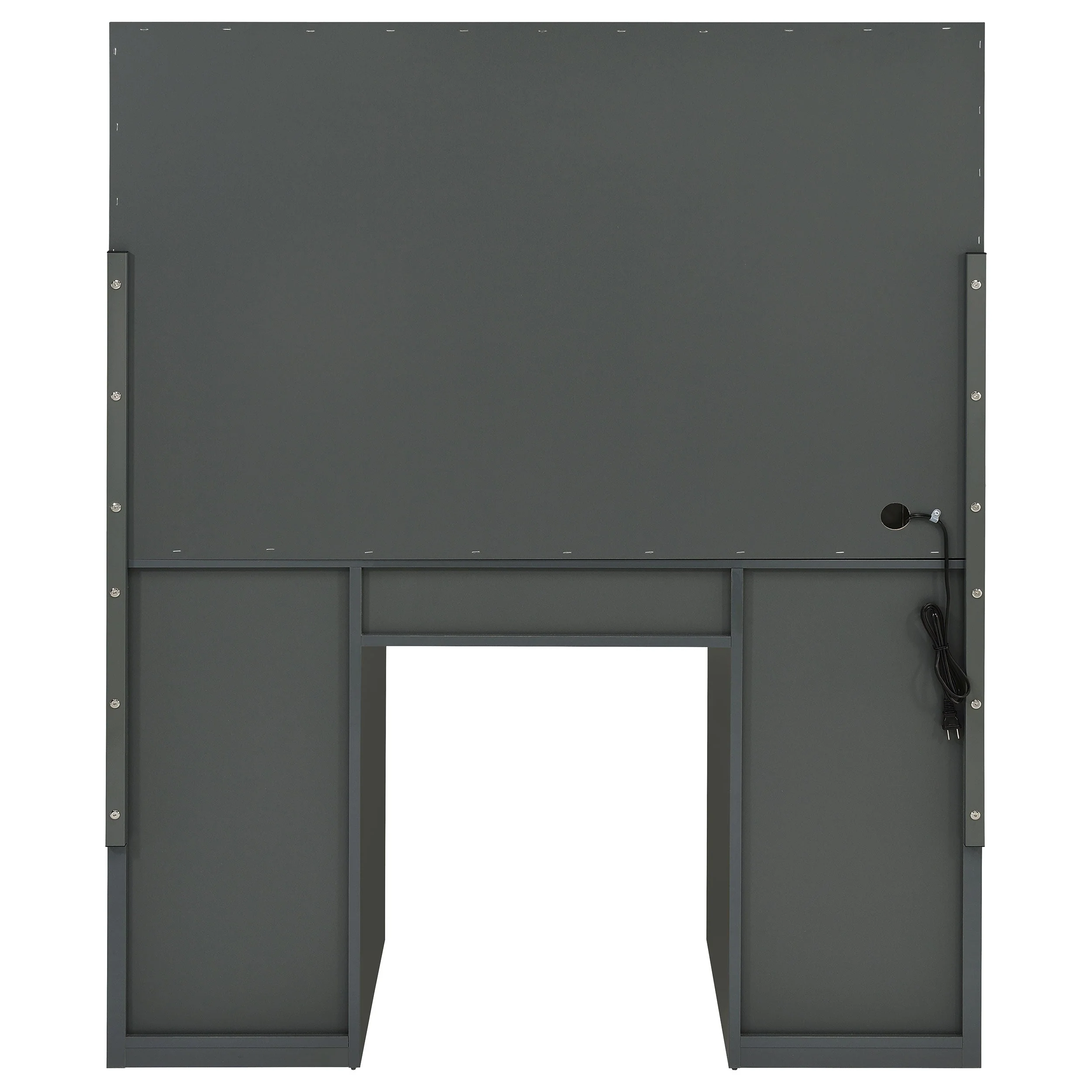 Acena 7-drawer Vanity Set with Lighting Black High Gloss