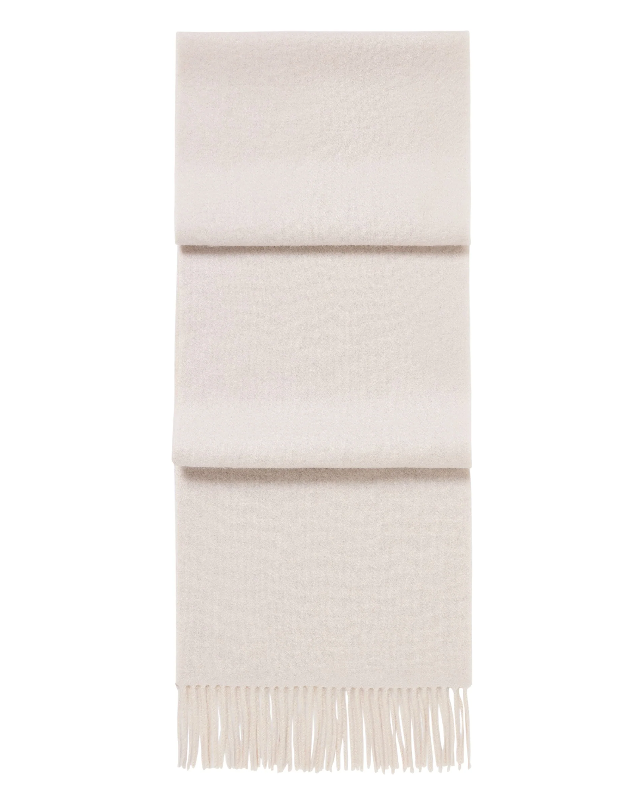 Unisex Doubleface Woven Cashmere Scarf Snow Grey