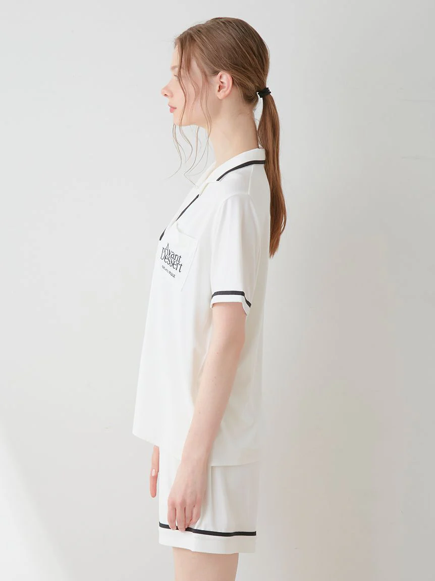 COOL Rayon Logo Button-Up Sleep Shirt