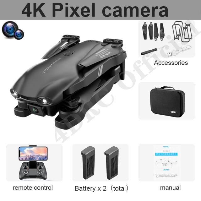 4DRC V13 Mini Drone - Wide Angle HD 4K 1080P Dual Camera WiFi Fpv RC Foldable Quadcopter Dron Gift Toys