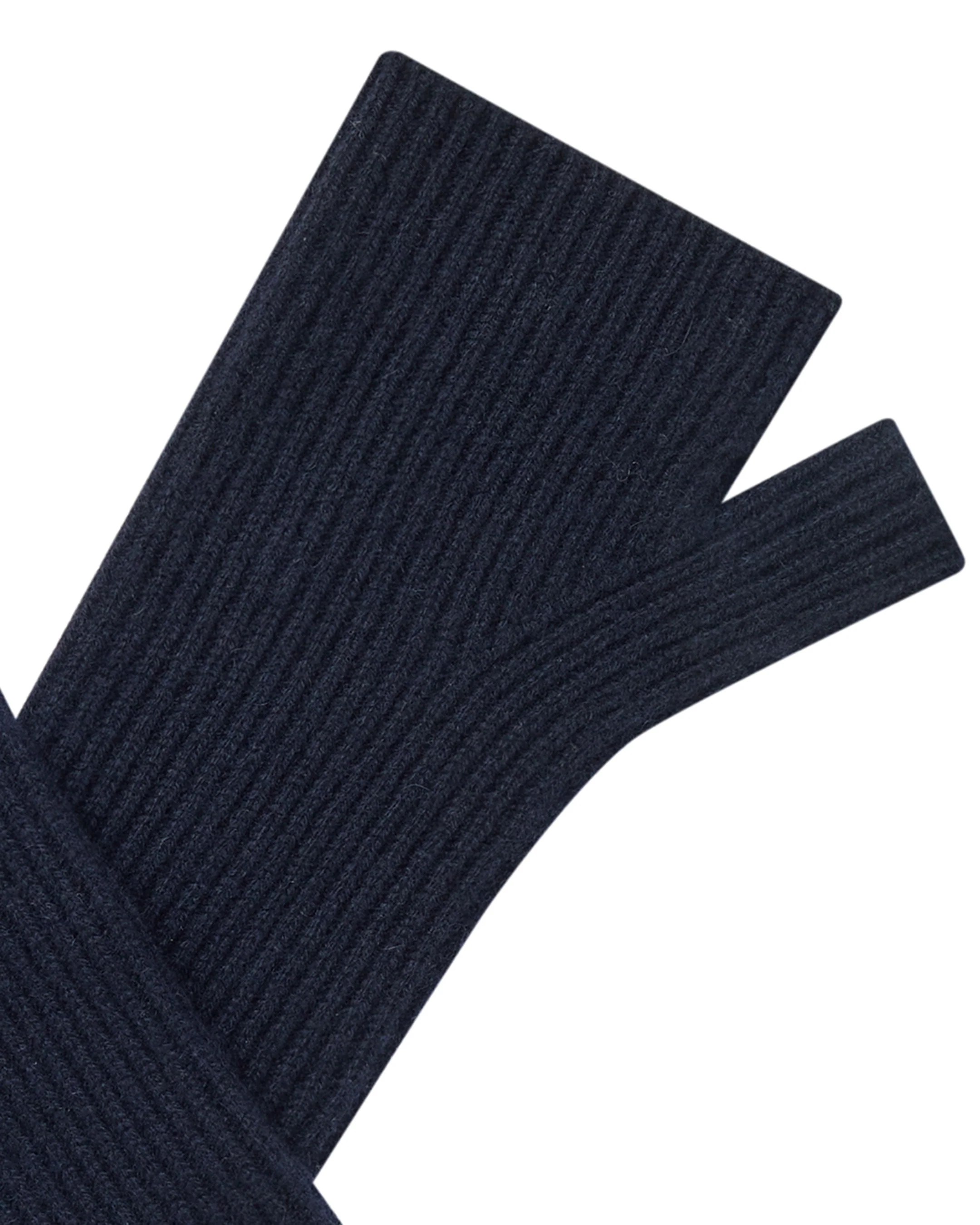 Women's Long Cashmere Wristwarmers Navy Blue