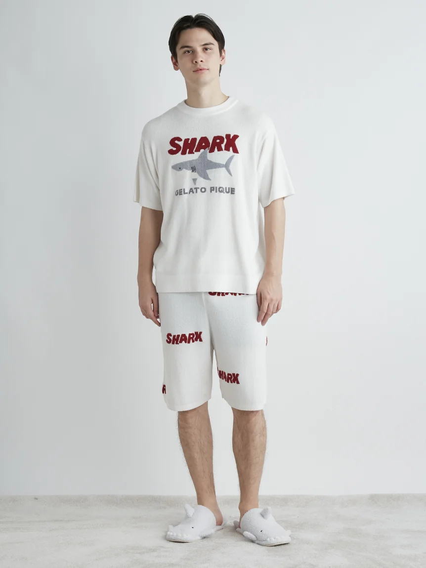 COOL SHARK Logo Jacquard Mens Lounge Shorts
