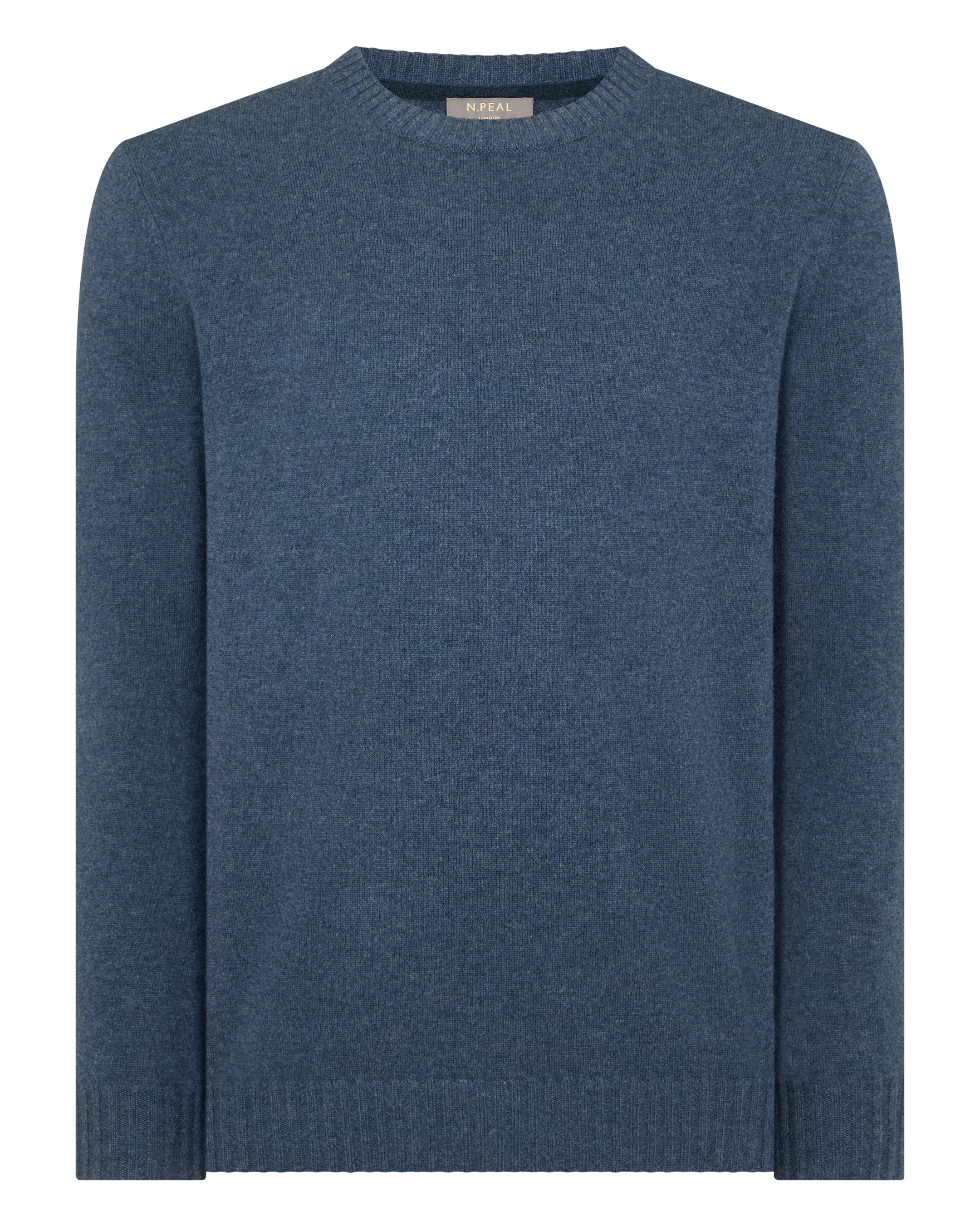 Men's Shoreditch Round Neck Cashmere Sweater Light Denim Blue