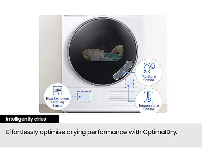 Samsung 220 volt 9 KG Dryer White A++ Heat Pump Ventless Self Condensing heat pump DV90CGCWHITE220v 220v 240 volts 50 hz