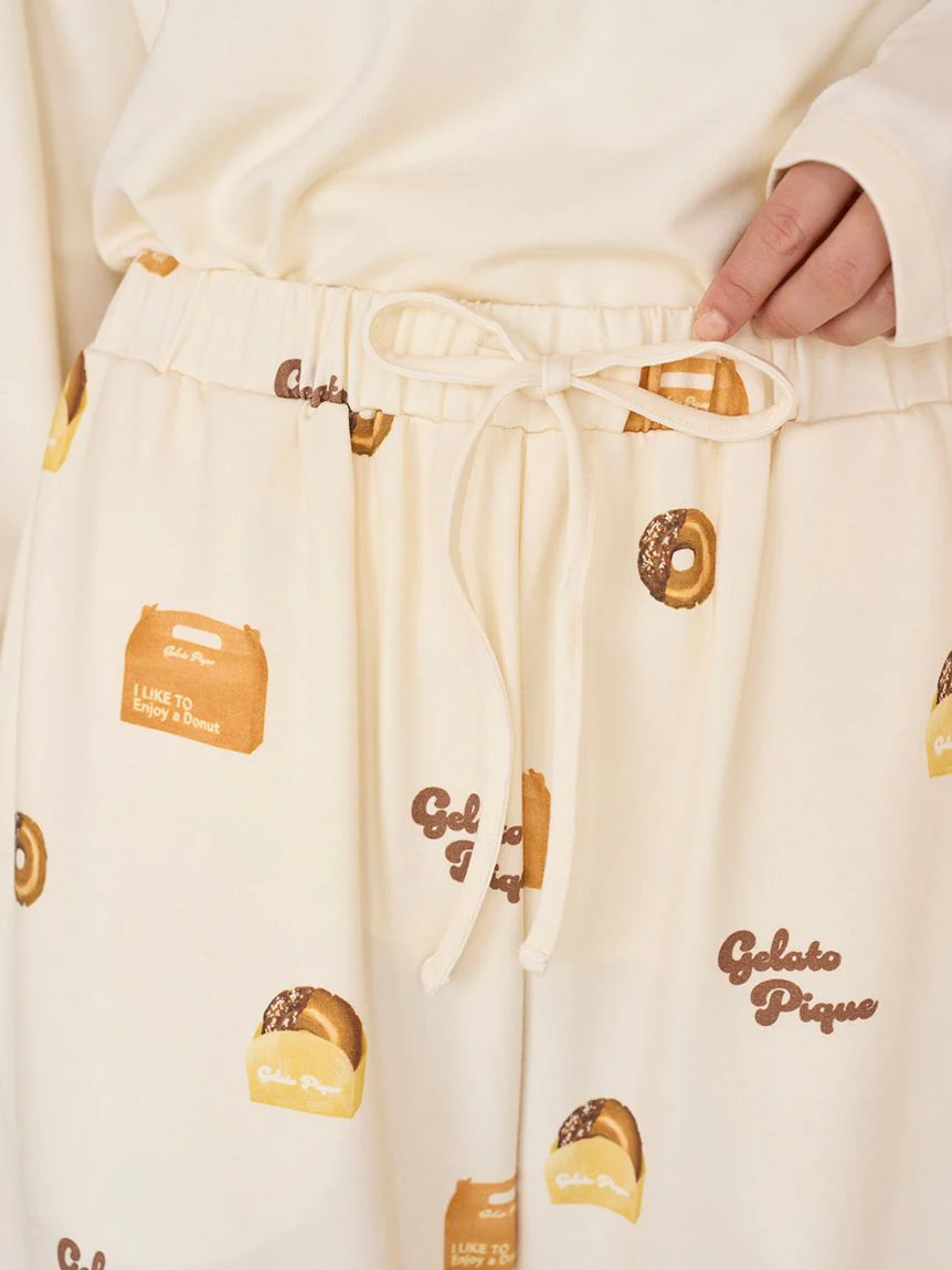 Donut Print Long Pants