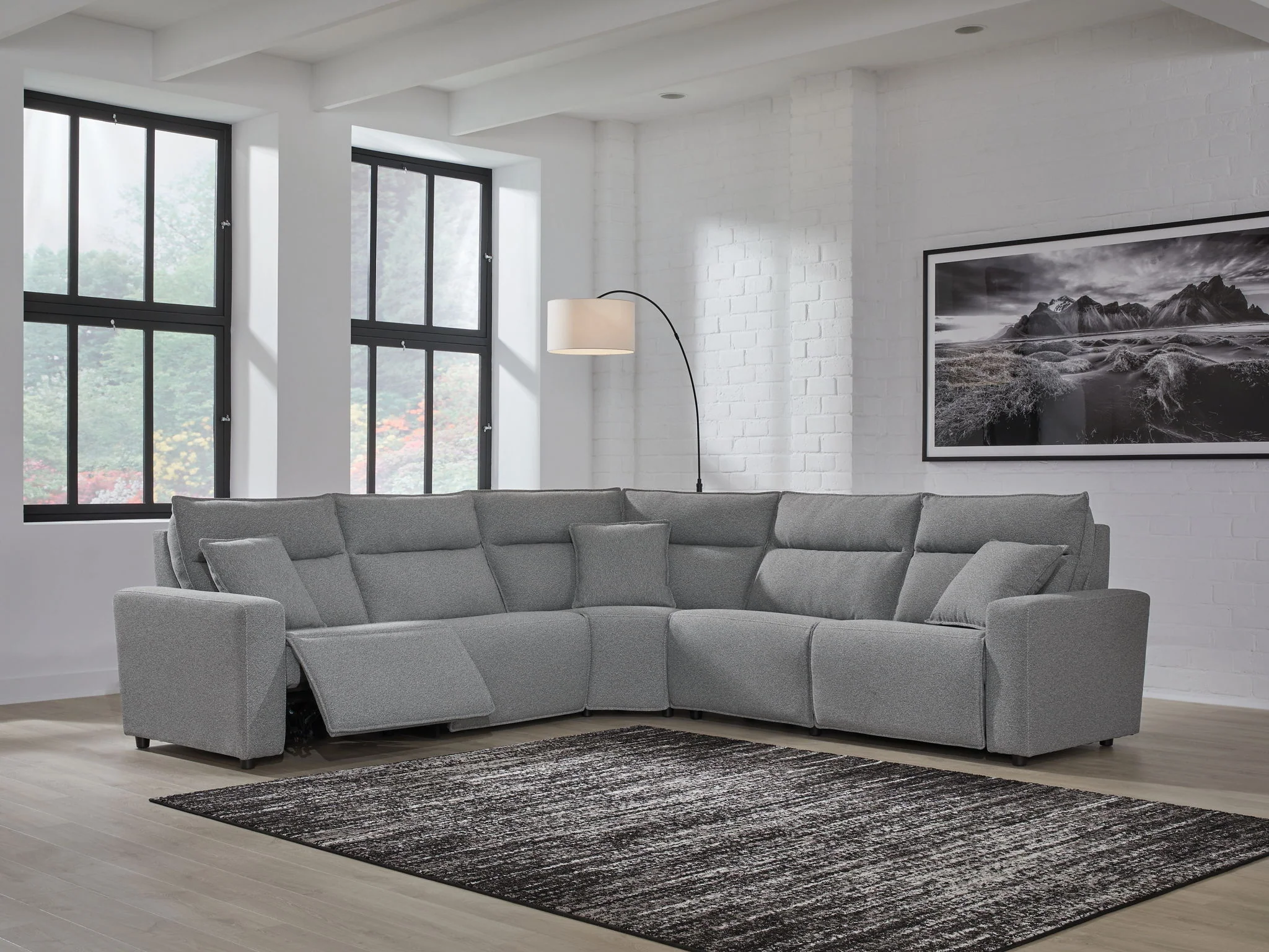 ModMax II - Salt And Pepper - Reclining Sectional