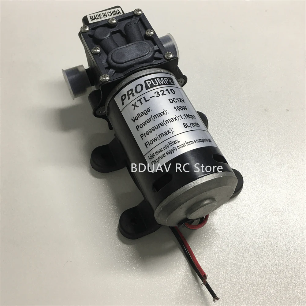 8L Brush Water Pump - DC 12V 100 W Micro Electric Diaphragm Pump for Agriculture Drone XTL 3210