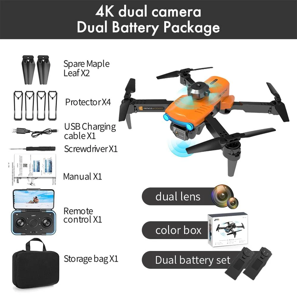 2024 New F187 Pro Drone - 4K HD Dual Camera Fixed Height Obstacle Avoidance 2.4Ghz Wifi Fpv Foldable Quadcopter RC Dron Toys Gifts