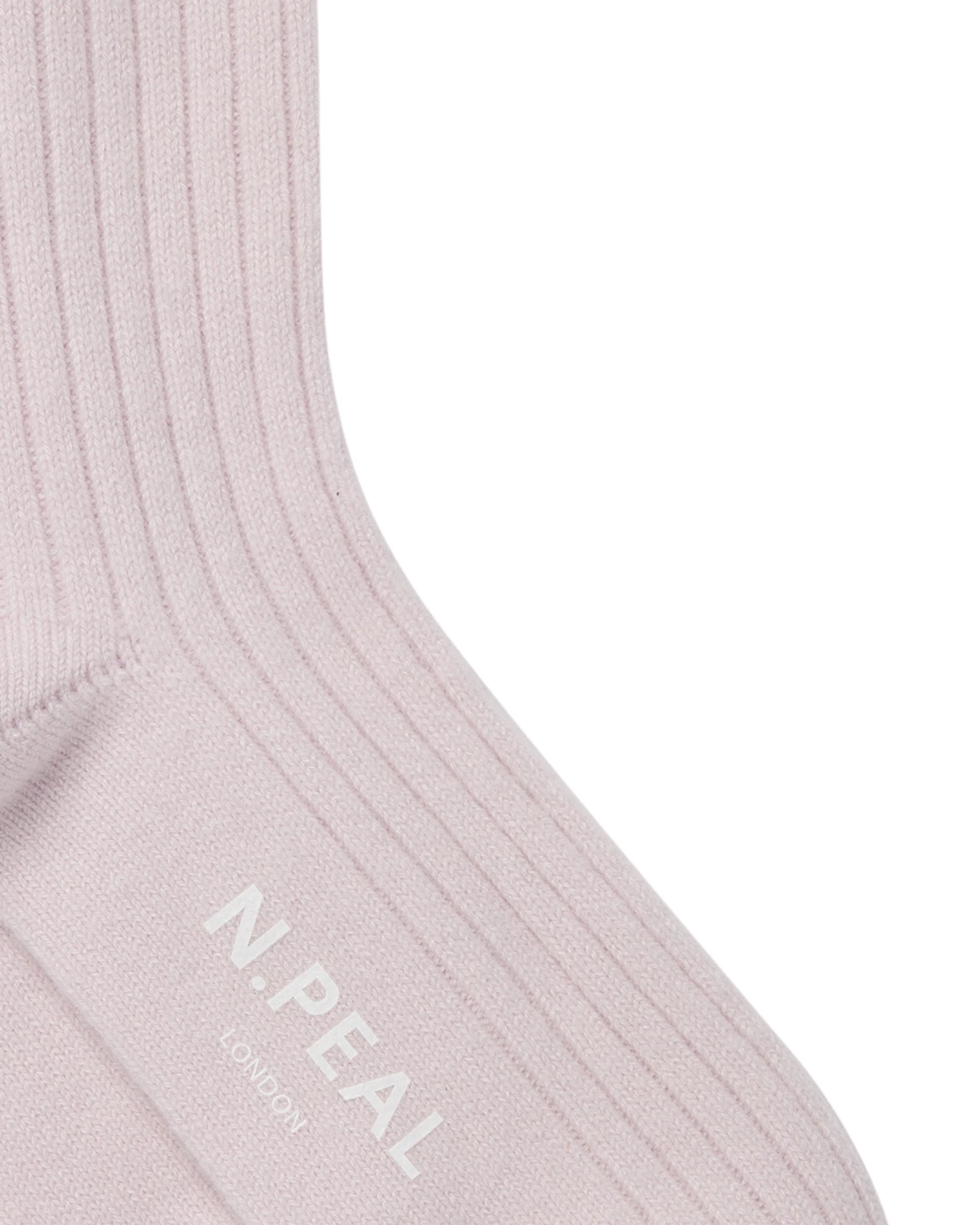 Women's Rib Cashmere House Socks Chalk Pink
