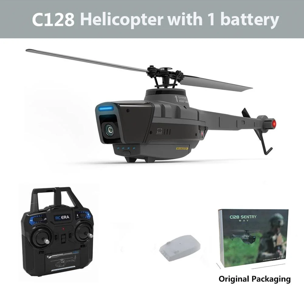 C128 2.4G RC Helicopter - 4 propellers 1080P Camera 6 axis electronic gyroscope air pressure for height vs C127 C186 RC Drone