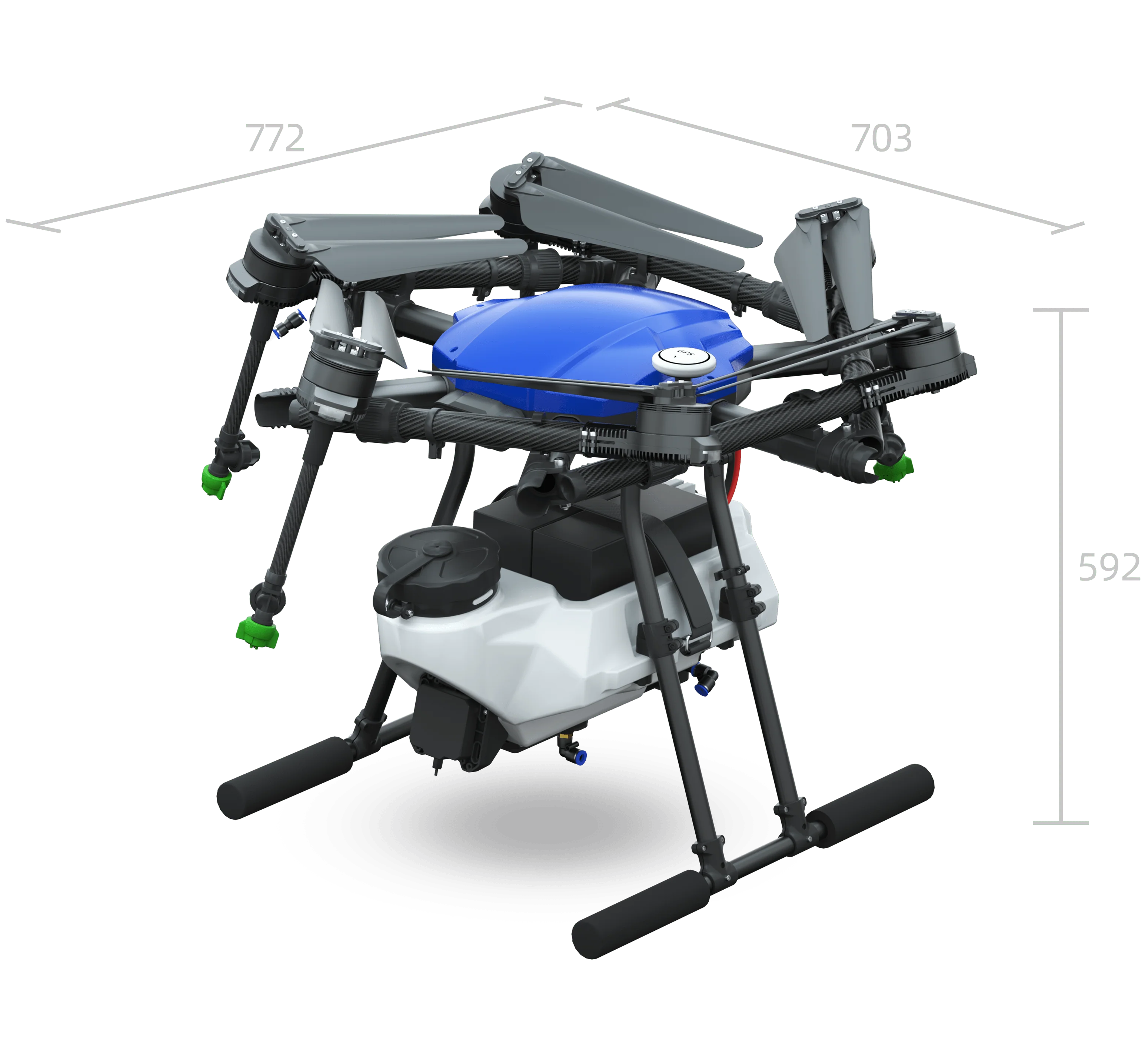 EFT E610M 10L Agriculture Drone - 6-Axis 10KG Payload Take-off Under 25KG Ultralight Frame