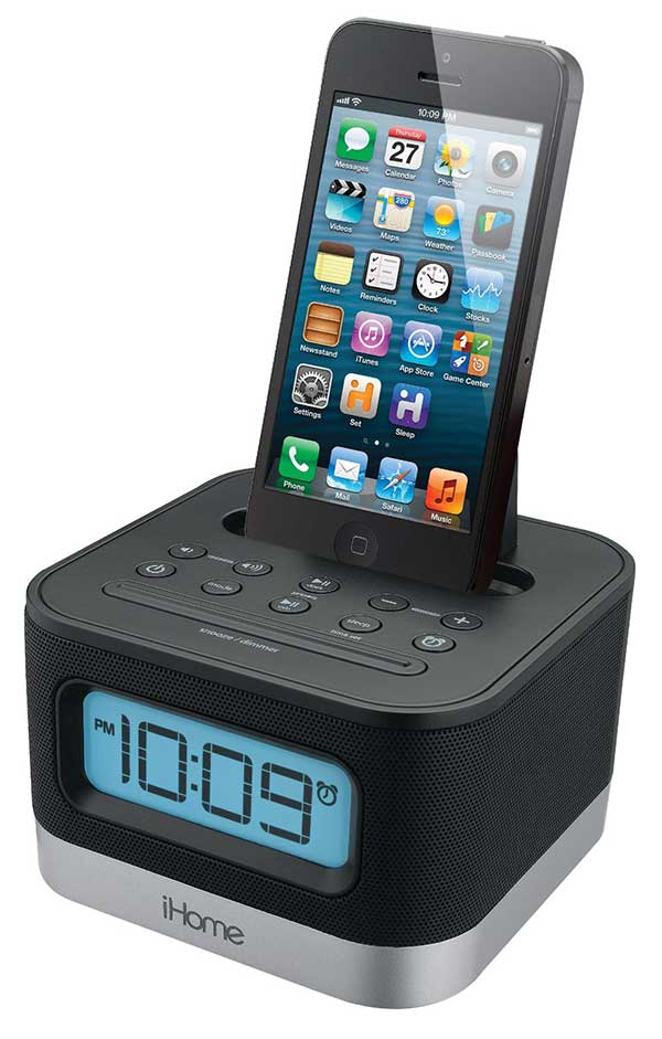 iHome 110-240 volts FM Clock Radio alarm with Lightning Dock for iPhone 5/5S and 6/6Plus