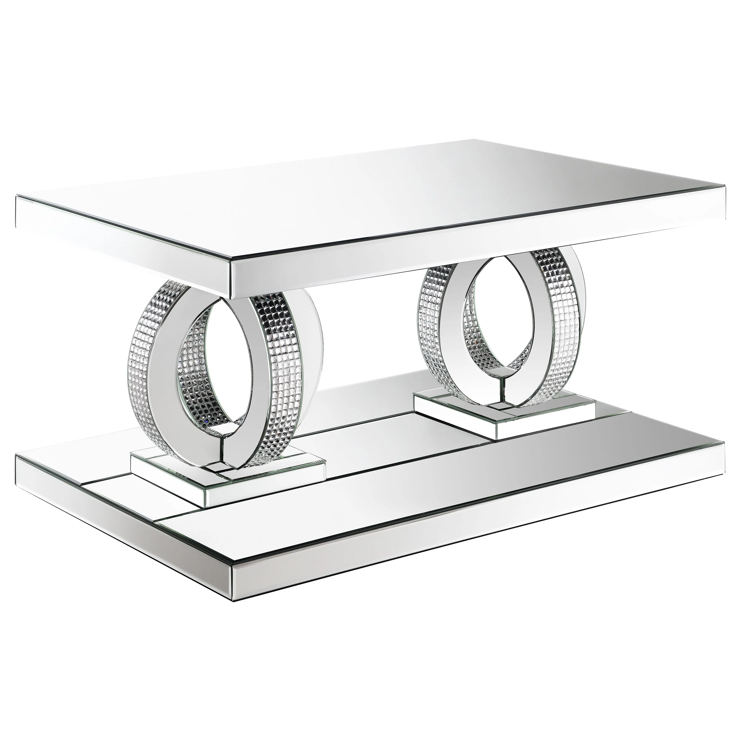 Breena Mirrored Coffee and End Table Set