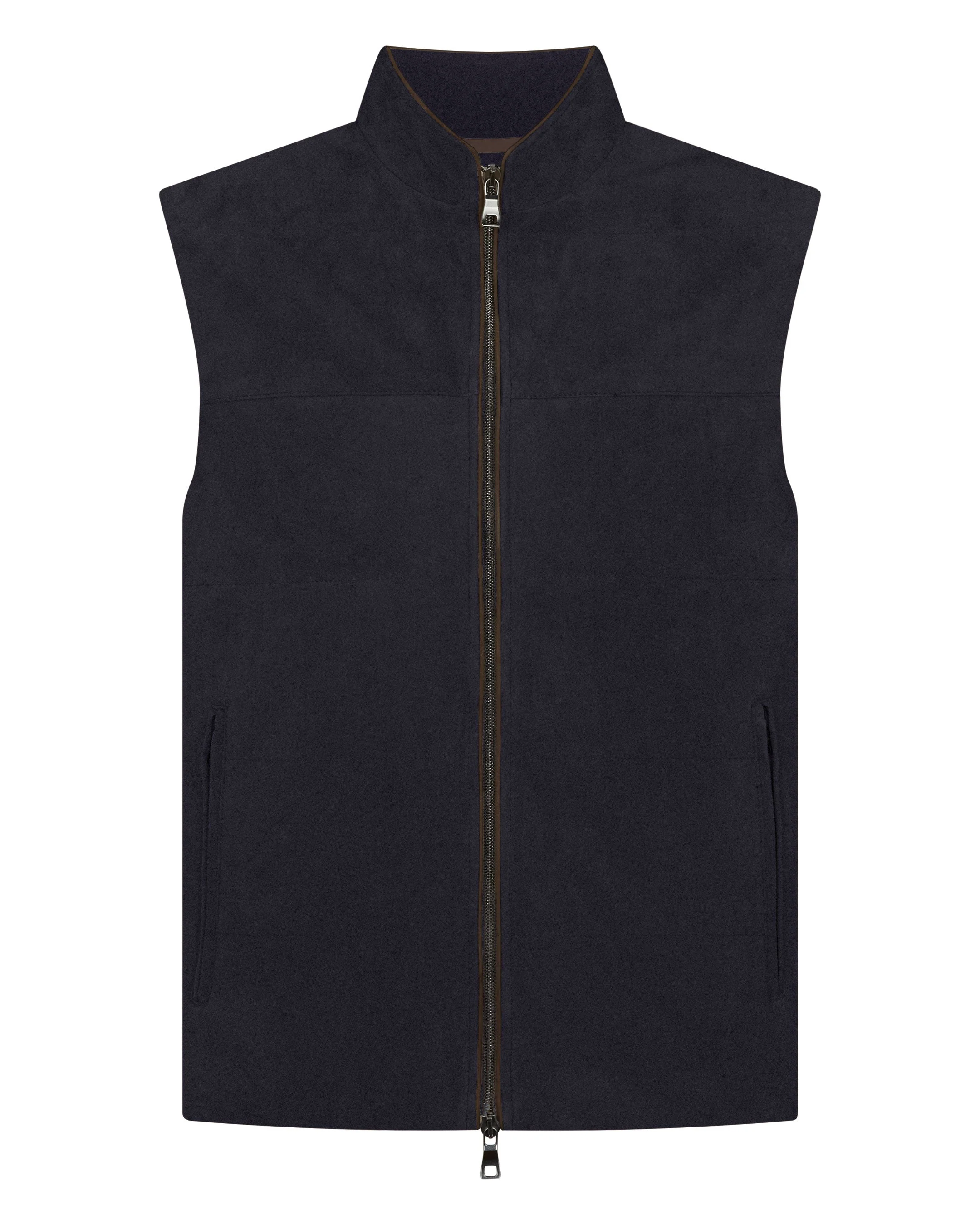 Men's Belgravia Suede Gilet Navy Blue