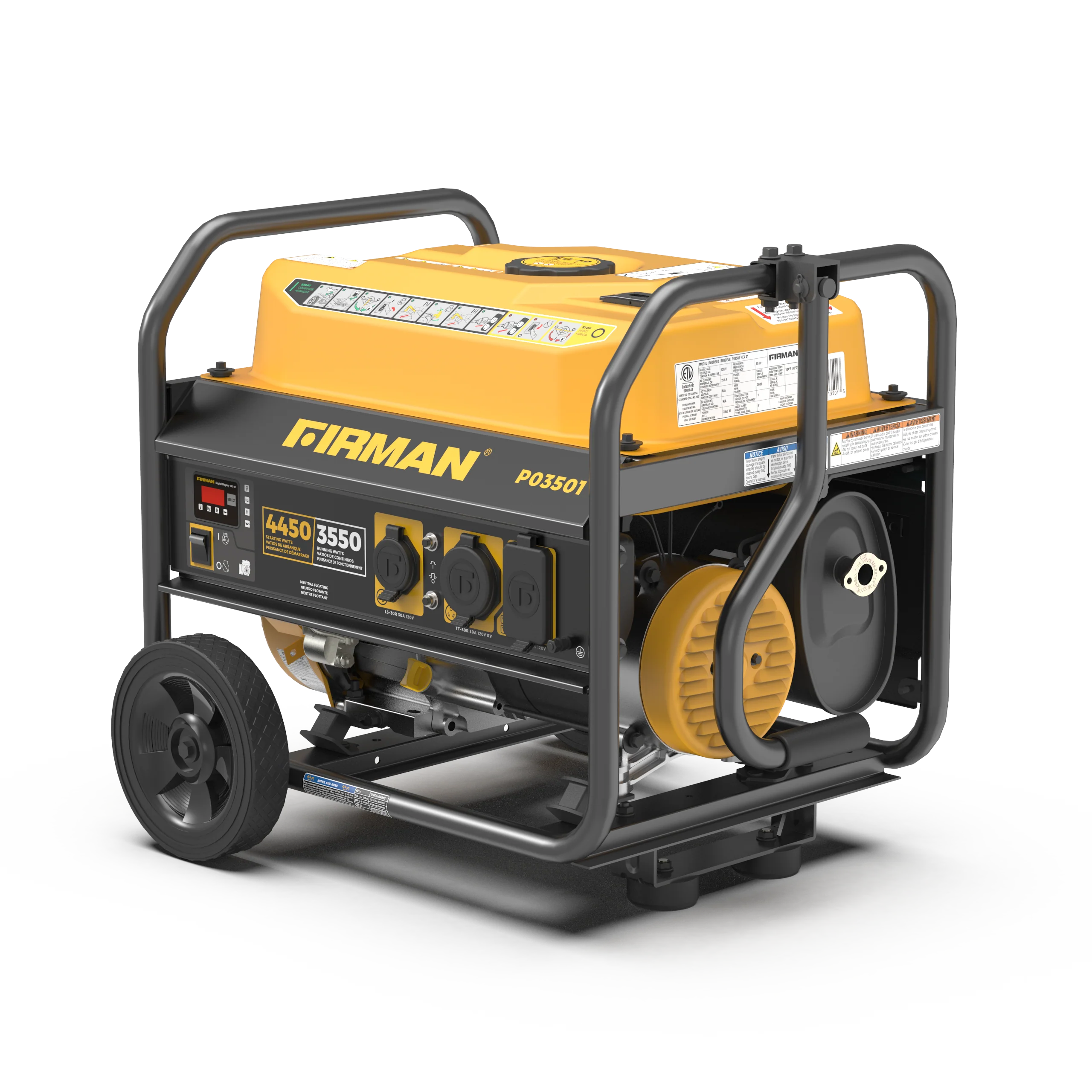 Gas Portable Generator 4450W Recoil Start 120V